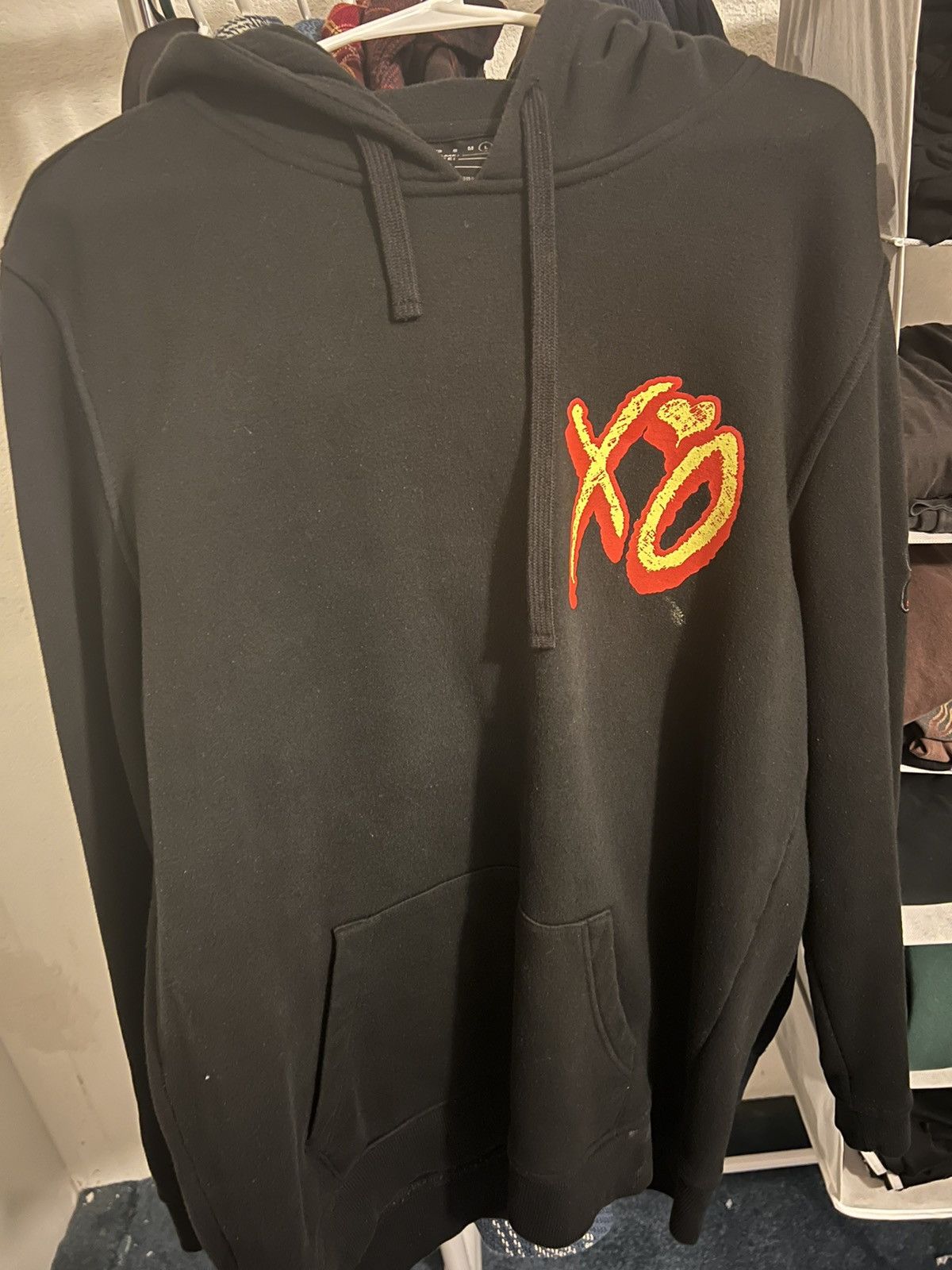 image of The Weeknd Kissland Hoodie Size L in Black, Men's