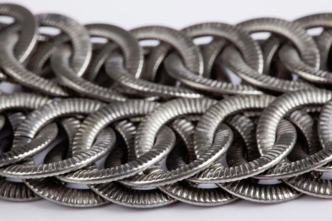 Designer Massive Etched Double Strand Chain Necklace Size ONE SIZE - 2 Thumbnail