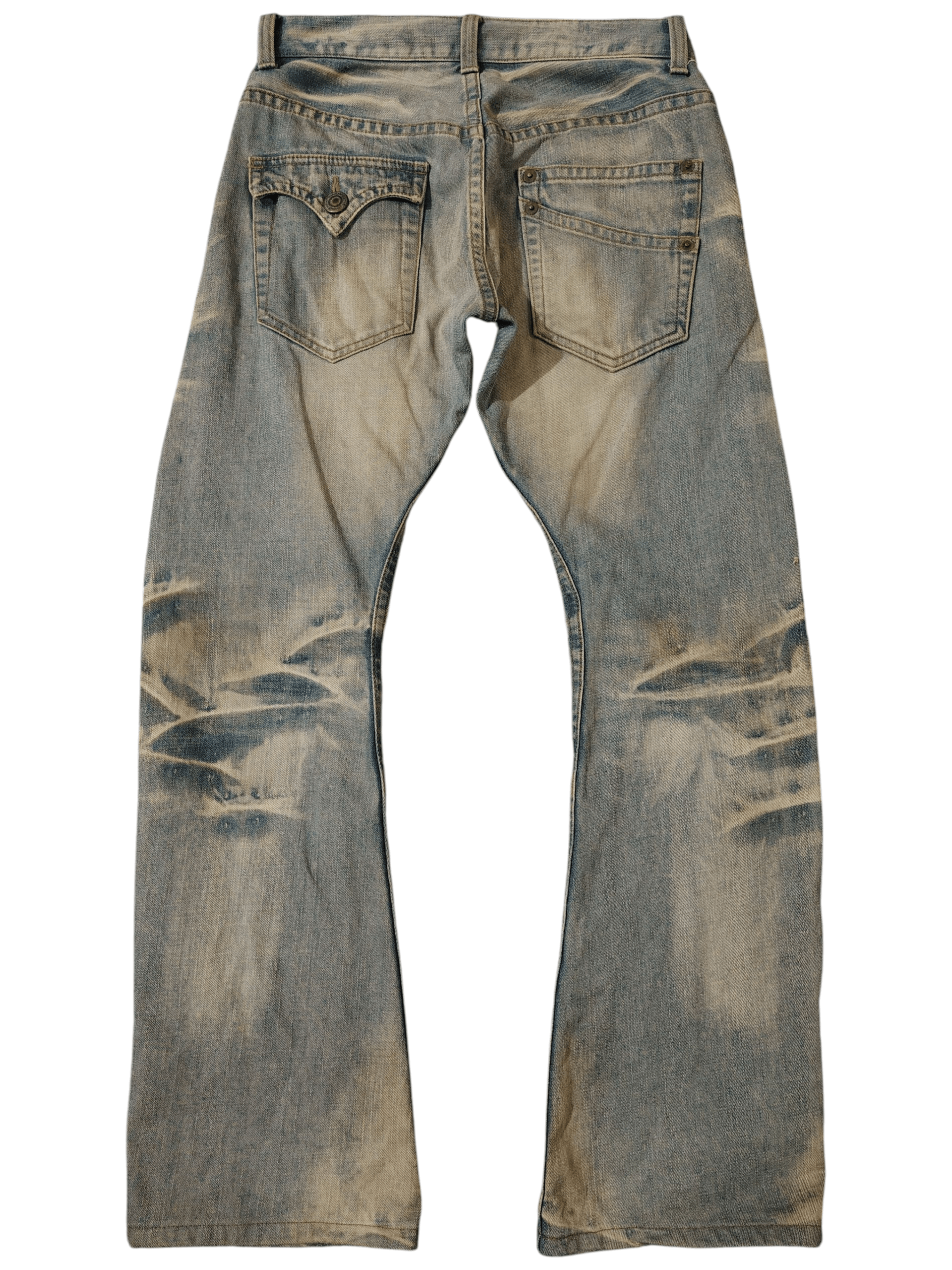 Japanese Brand Rattle Trap Japanese Distressed Denim Flared Jeans Size US 31 - 2 Thumbnail
