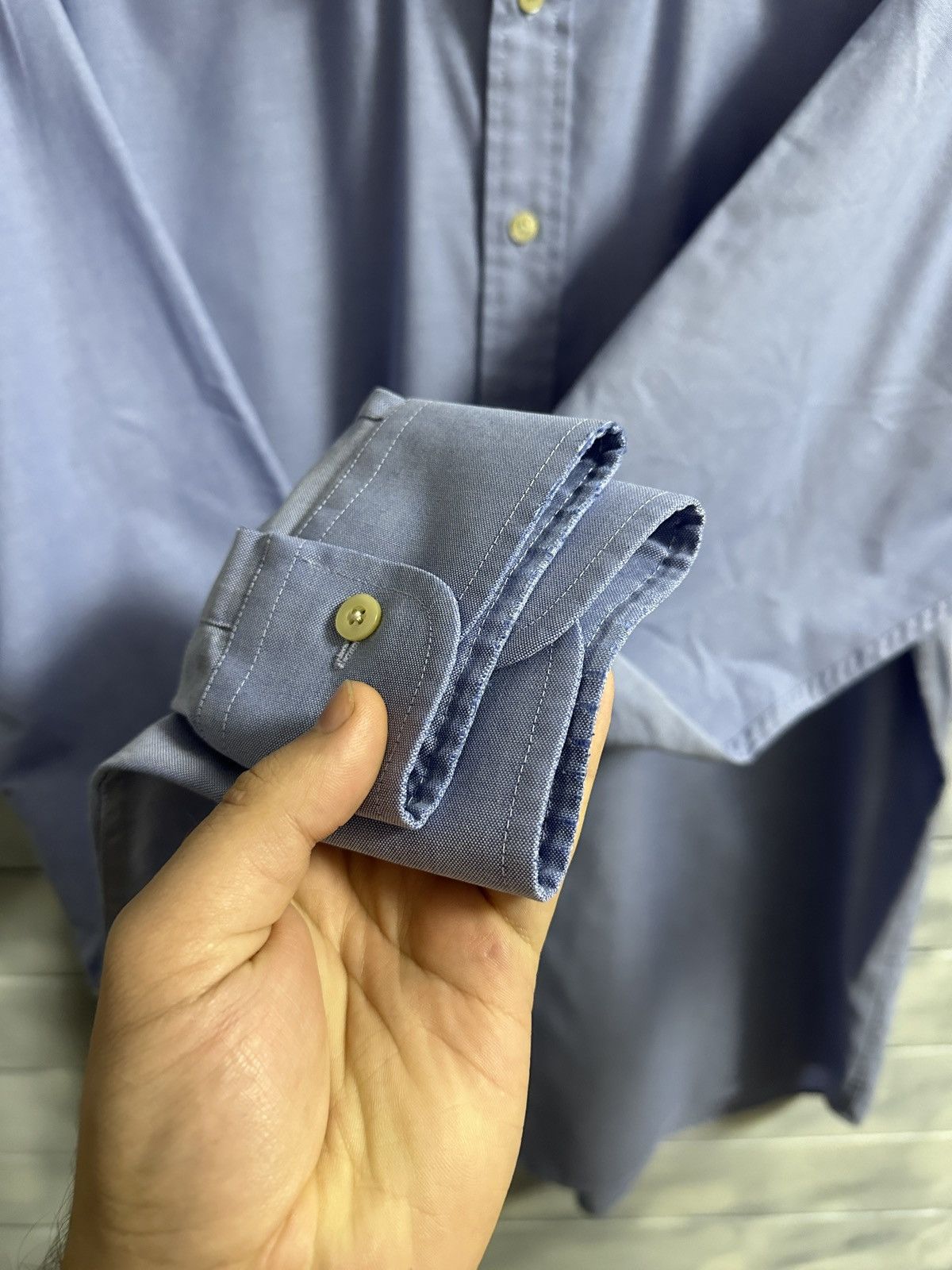 Yves Saint Laurent Luxury Yves Saint Laurent Shirt Button Vintage Size 15 Size US L / EU 52-54 / 3 - 3 Thumbnail