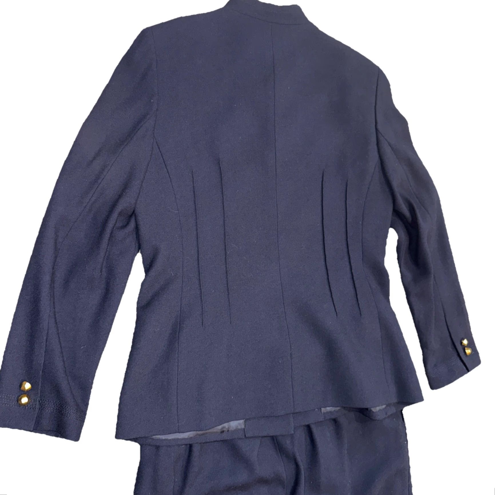 Kasper VINTAGE Kasper Pantsuit Two-Piece Black Lined Blazer & Pants 10 Womens Tailored Shoulder Pads 2-Piece Set Jacket & Pants Size 32" / US 10 / IT 46 - 4 Thumbnail