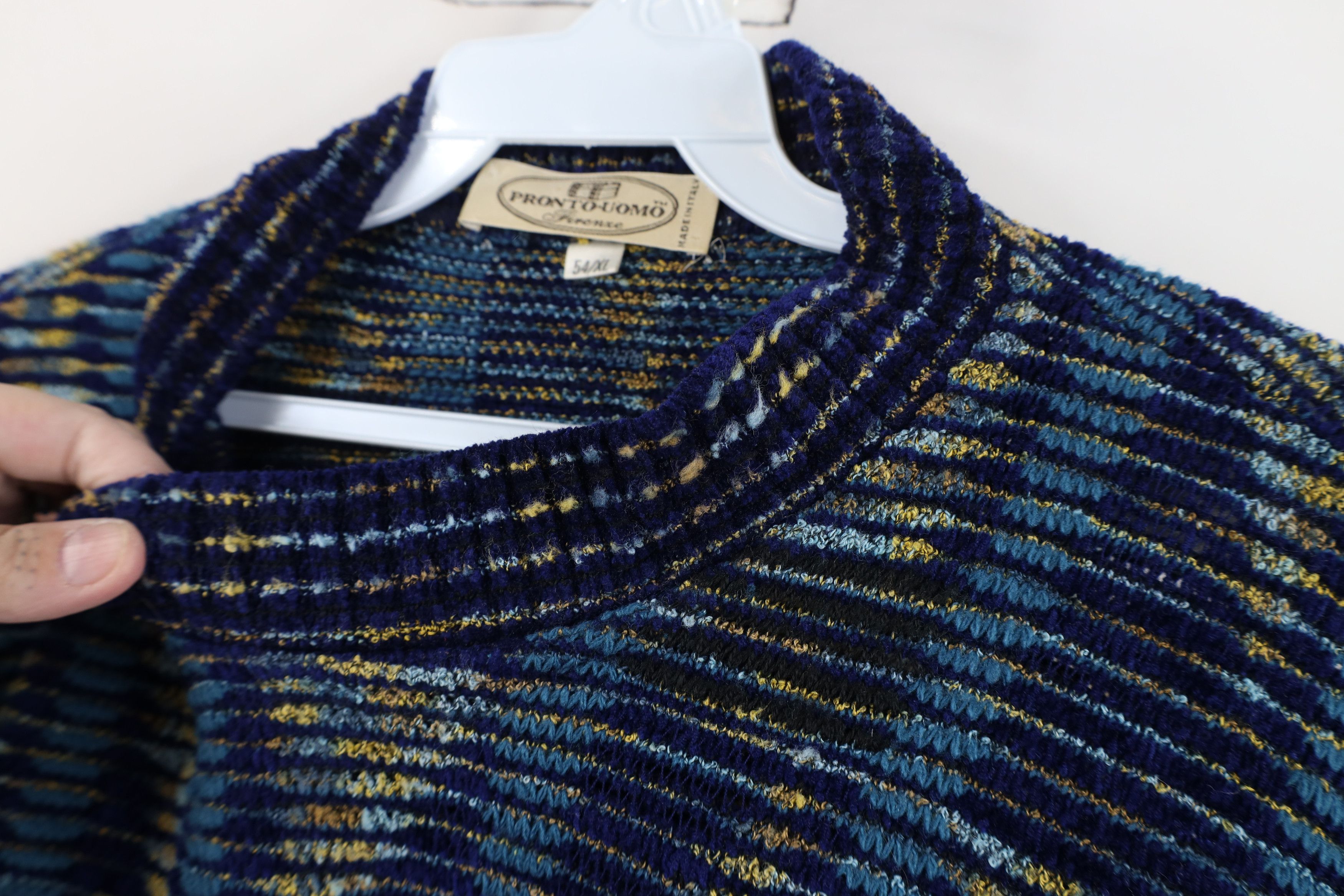 Vintage Vintage 90s Coogi Style Geometric Ribbed Knit Sweater Size US XL / EU 56 / 4 - 8 Thumbnail