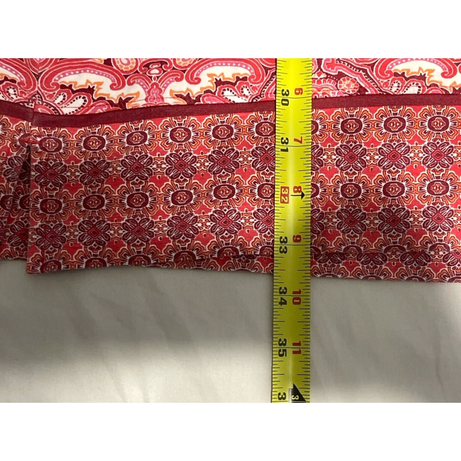 Vintage Coolibar Red Geometric Kaleidoscope Split Neck 3/4 Sleeve Tunic Dress Sz XL Size XL / US 12-14 / IT 48-50 - 2 Thumbnail