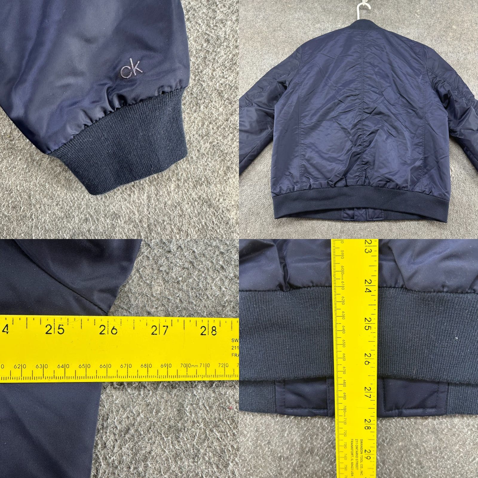 Calvin Klein Calvin Klein Jacket Mens XL Windbreaker Windbreaker Bomber Zip Full Zip Polyester Blue Navy 90s Spring Winter Fall Casual Size US XL / EU 56 / 4 - 8 Thumbnail