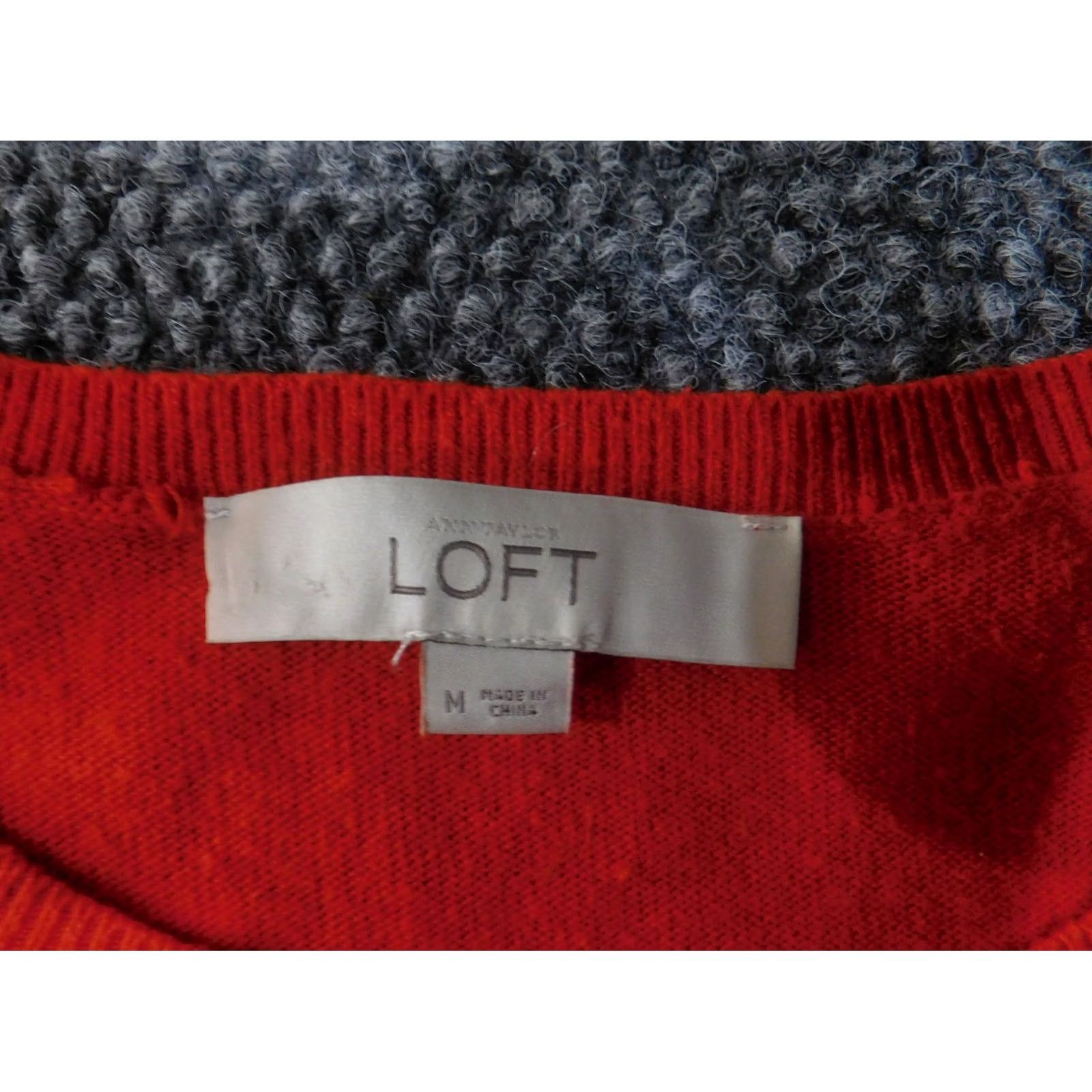 Loft LOFT Sweater Womens M Red Long Sleeve Pullover Lightweight Knit Regular Fit casual Pullover Womens Size M / US 6-8 / IT 42-44 - 4 Thumbnail