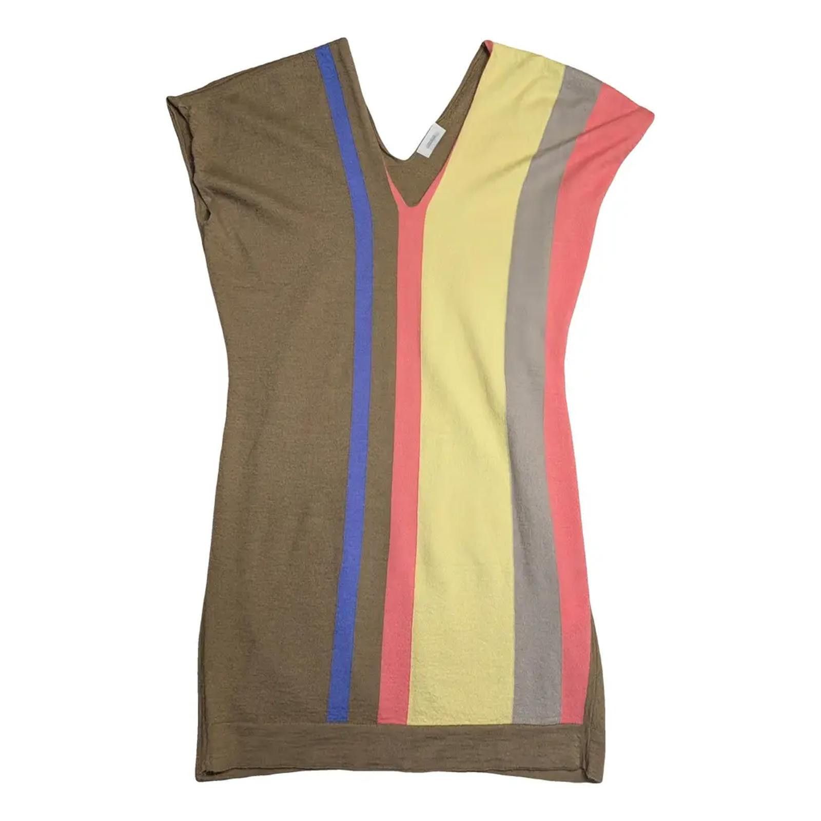 Malo Malo Luxurious Cashmere Silk Blend Mini Colorblock Dress S Size S / US 4 / IT 40 - 1 Thumbnail