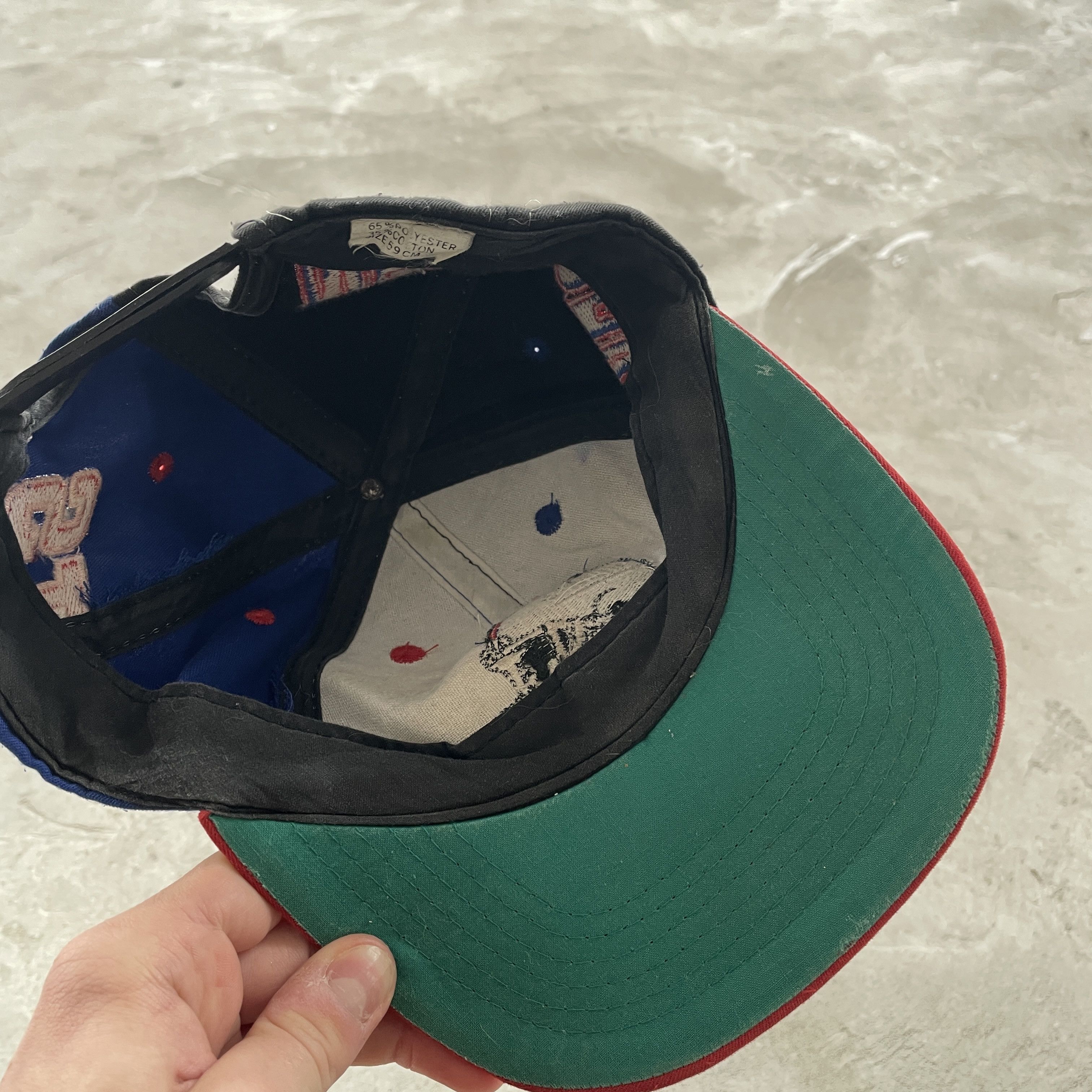 Vintage Vintage New York Giants Snapback Hat Helmet Two Tone NFL Size ONE SIZE - 6 Thumbnail