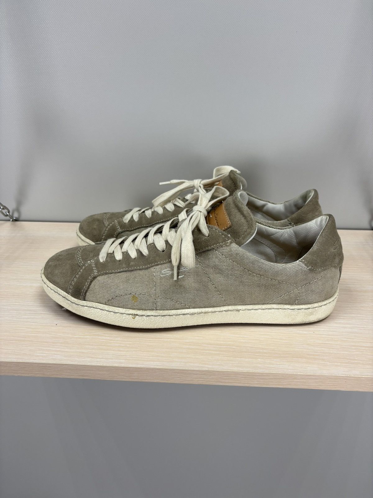 Santoni Mens sneakers Santoni Size 7 Color Brown/Gray Size US 7 / EU 40 - 4 Thumbnail