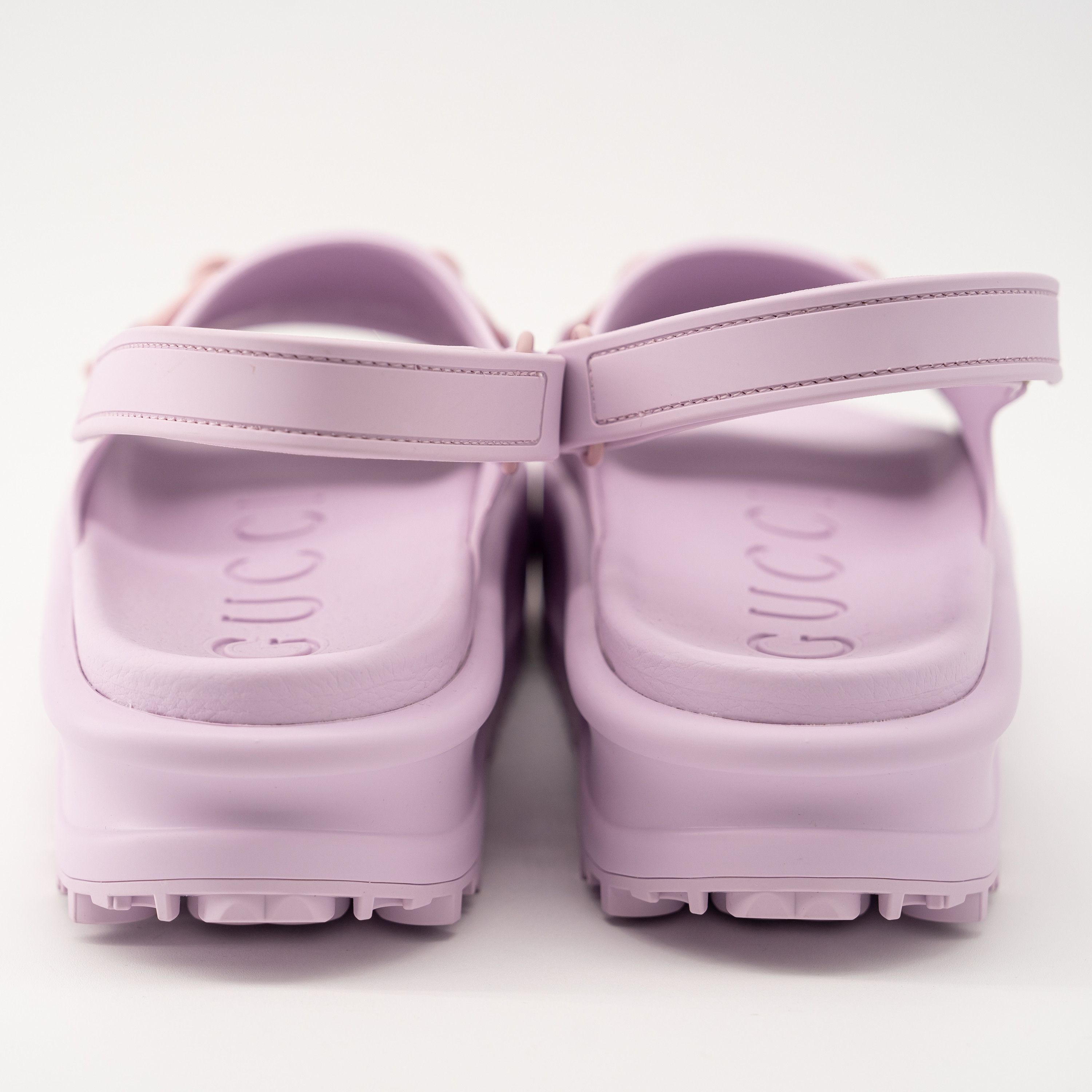 Gucci 40G 10 US Gucci Horsebit Platform Sandals Rubber Purple Size US 10 / IT 40 - 4 Thumbnail