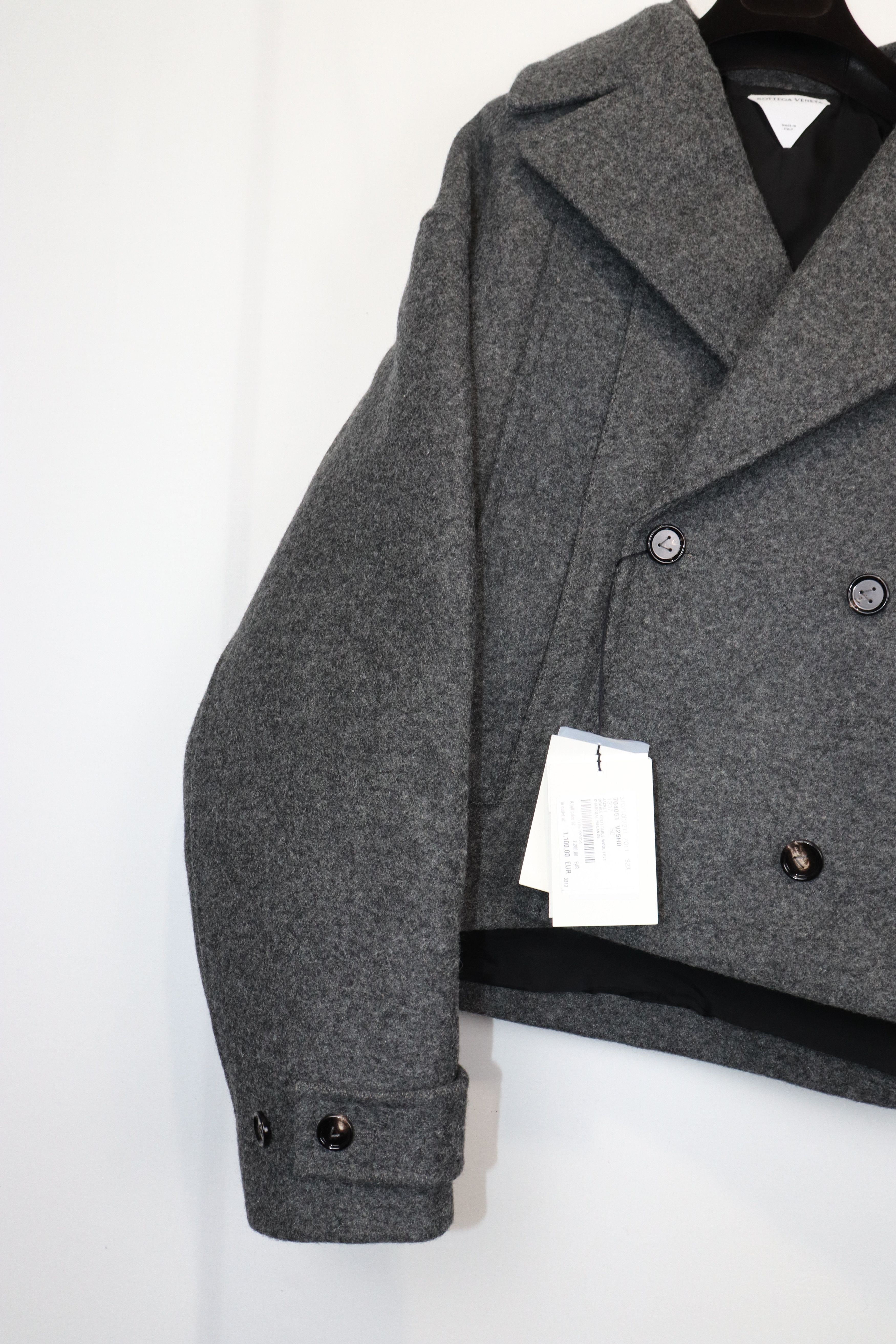 Bottega Veneta o1rshd10124 Double Splittable Wool Felt Jacket Charcoal Size US M / EU 48-50 / 2 - 4 Thumbnail