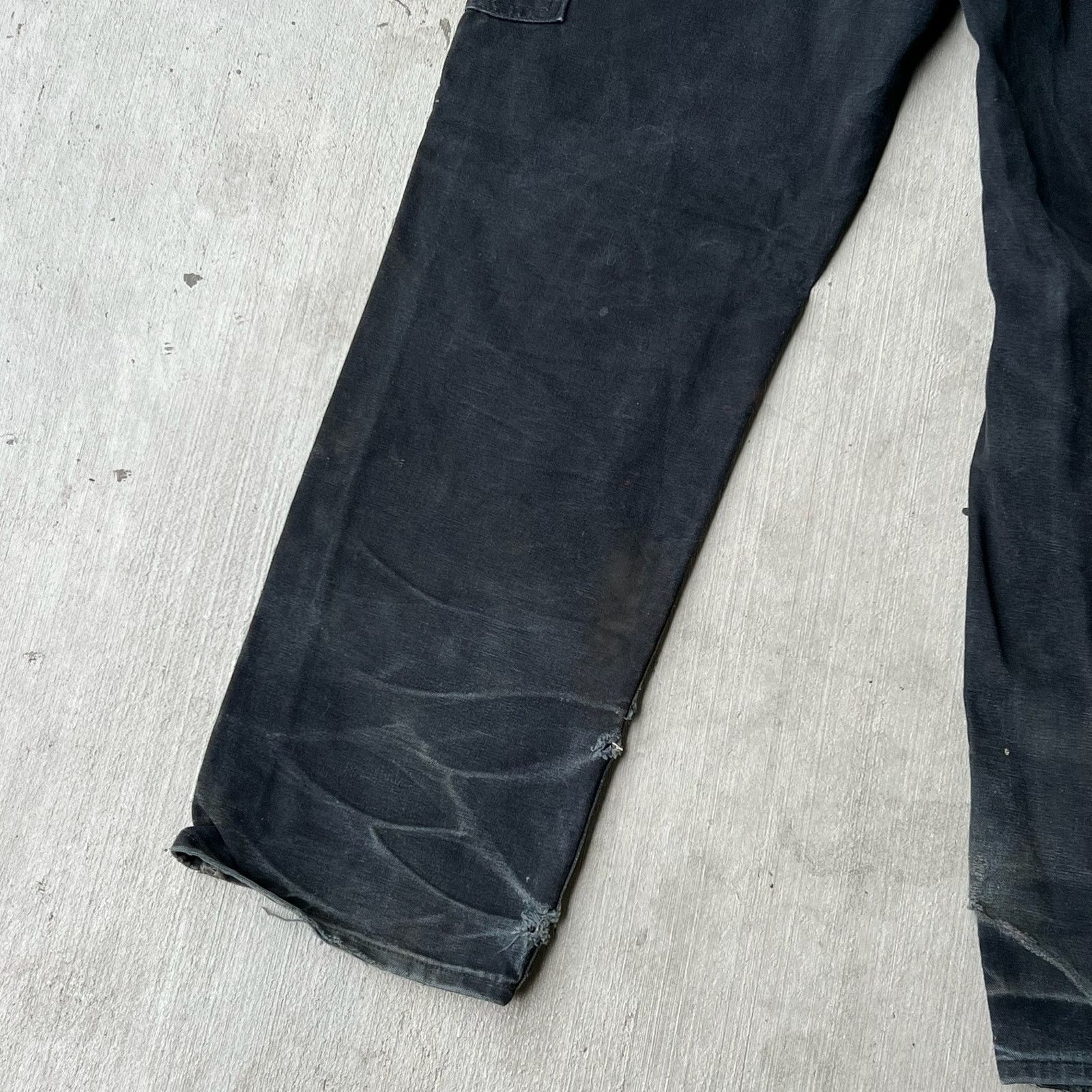Carhartt × Vintage Carhartt faded black double knee work wear carpenter pants Size US 31 - 10 Thumbnail