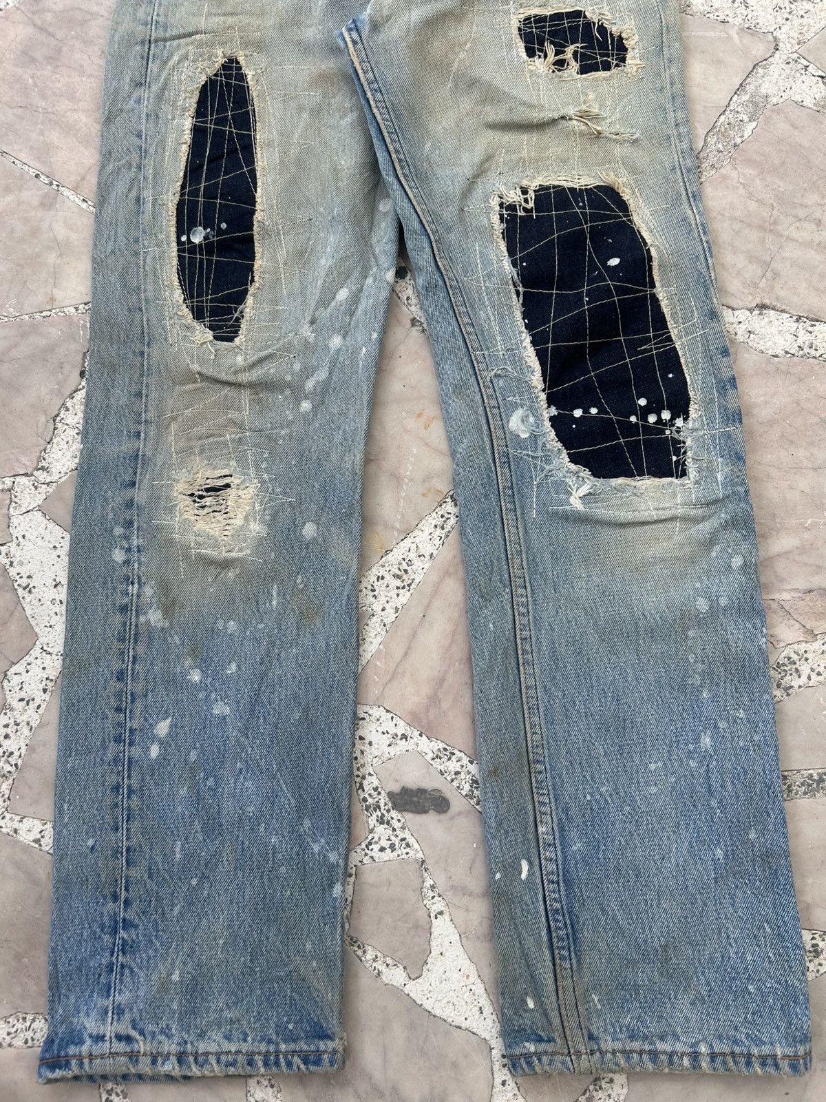 Levi's 90s Levis 501xx Vintage Usa Patchwork Denim Size US 30 / EU 46 - 3 Thumbnail