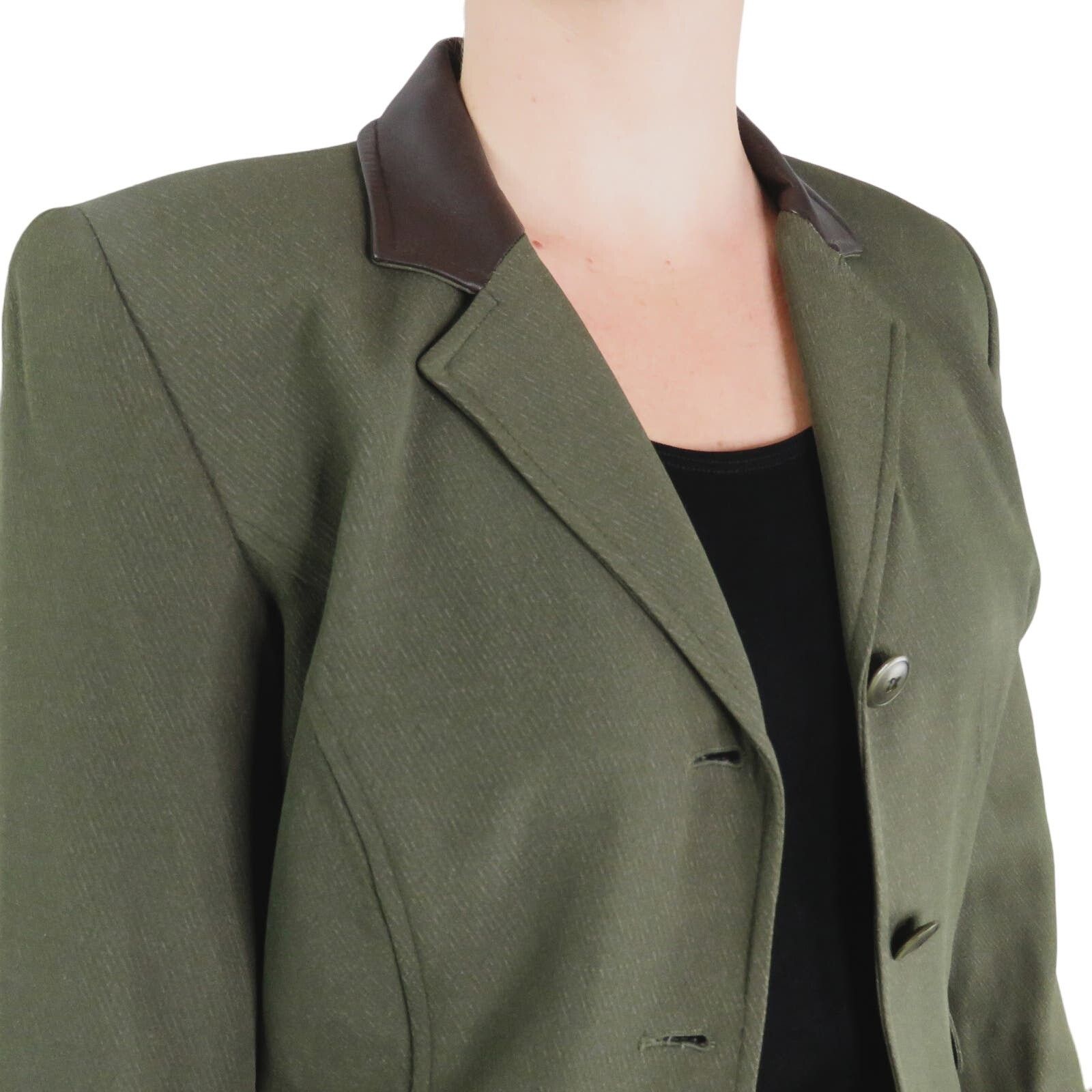 Vintage Vintage Dark Olive Green Blazer Jacket Medium Size M / US 6-8 / IT 42-44 - 5 Thumbnail