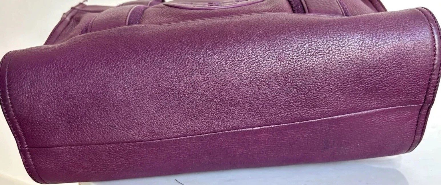 Tory Burch Tory Burch "True Violet" Mini Leather Tote Size ONE SIZE - 4 Thumbnail