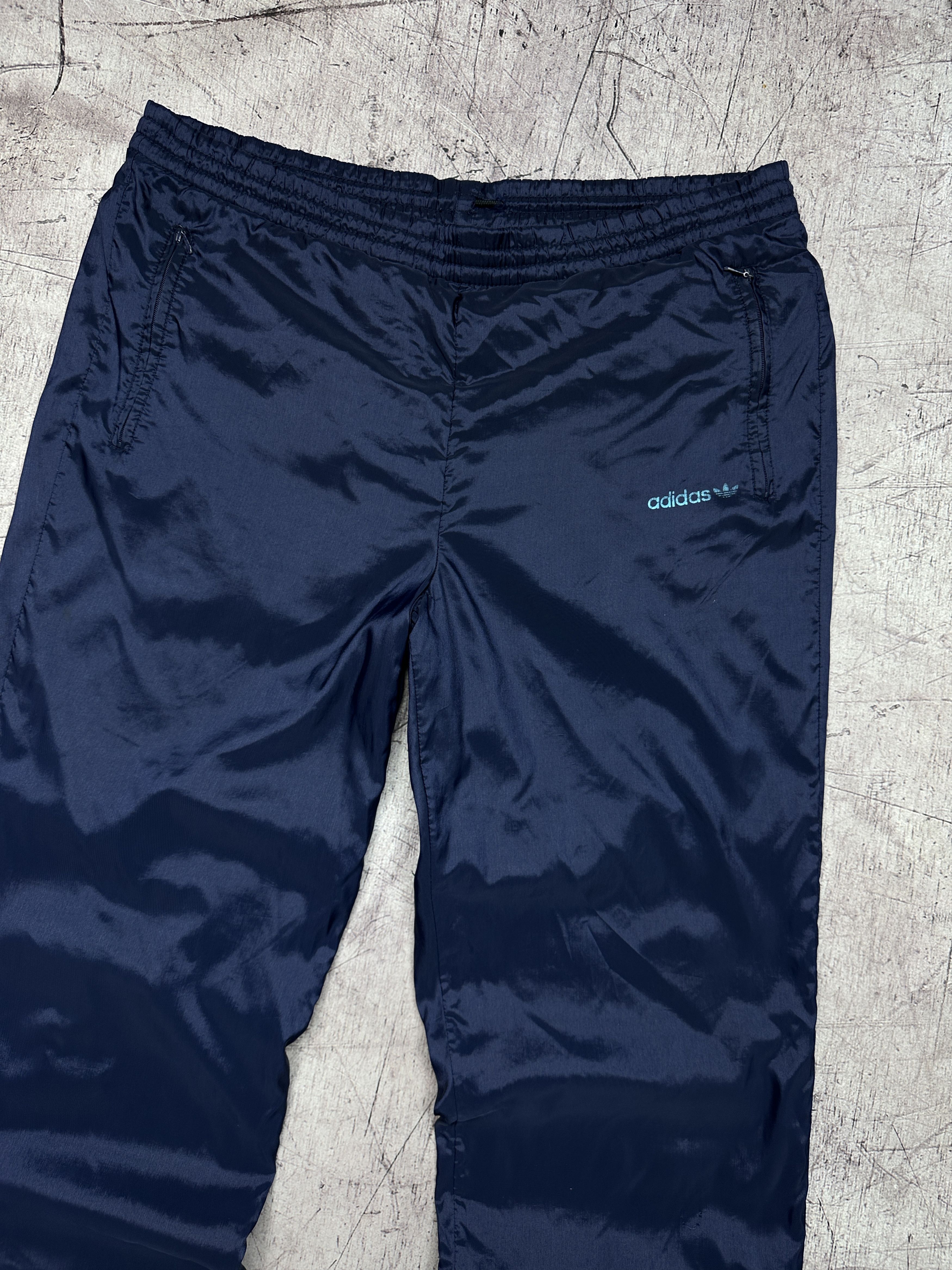 Adidas Adidas 90s Vintage Mens Nylon Track Pants Size US 34 / EU 50 - 2 Thumbnail