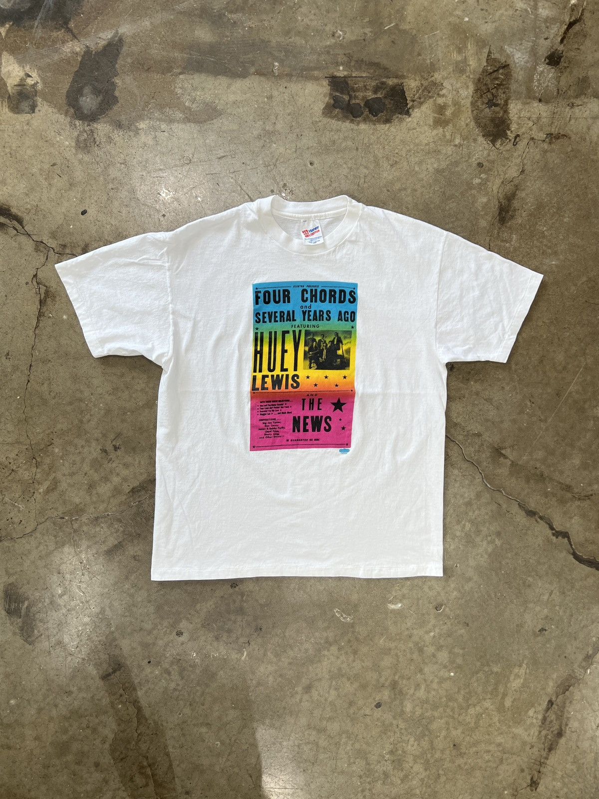 Vintage Vintage Four Chords & Seven Years Ago Huey Lewis Tee XL Size US XL / EU 56 / 4 - 2 Thumbnail