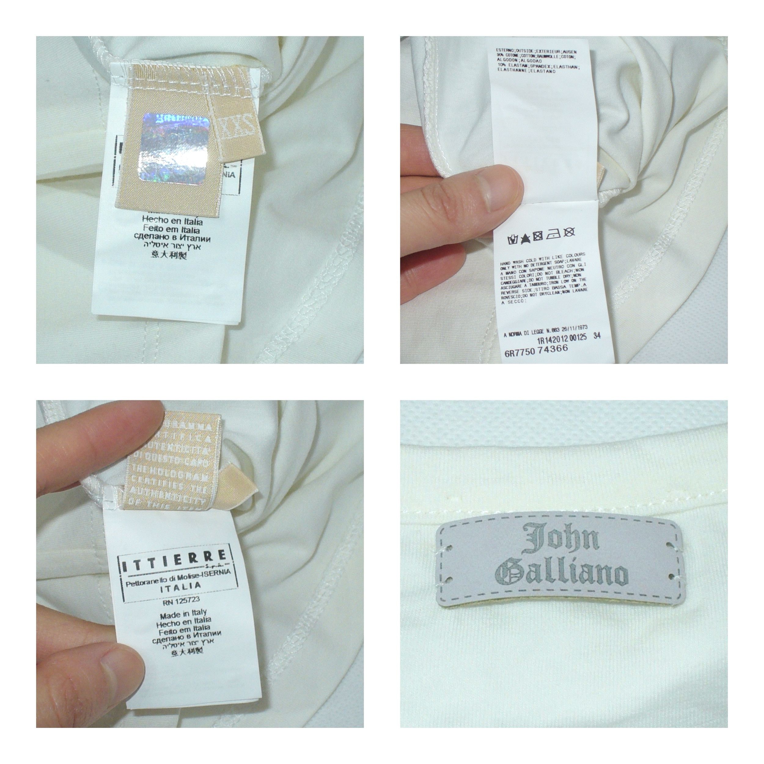 John Galliano John Galliano white tee 2000s Size XS / US 0-2 / IT 36-38 - 5 Thumbnail