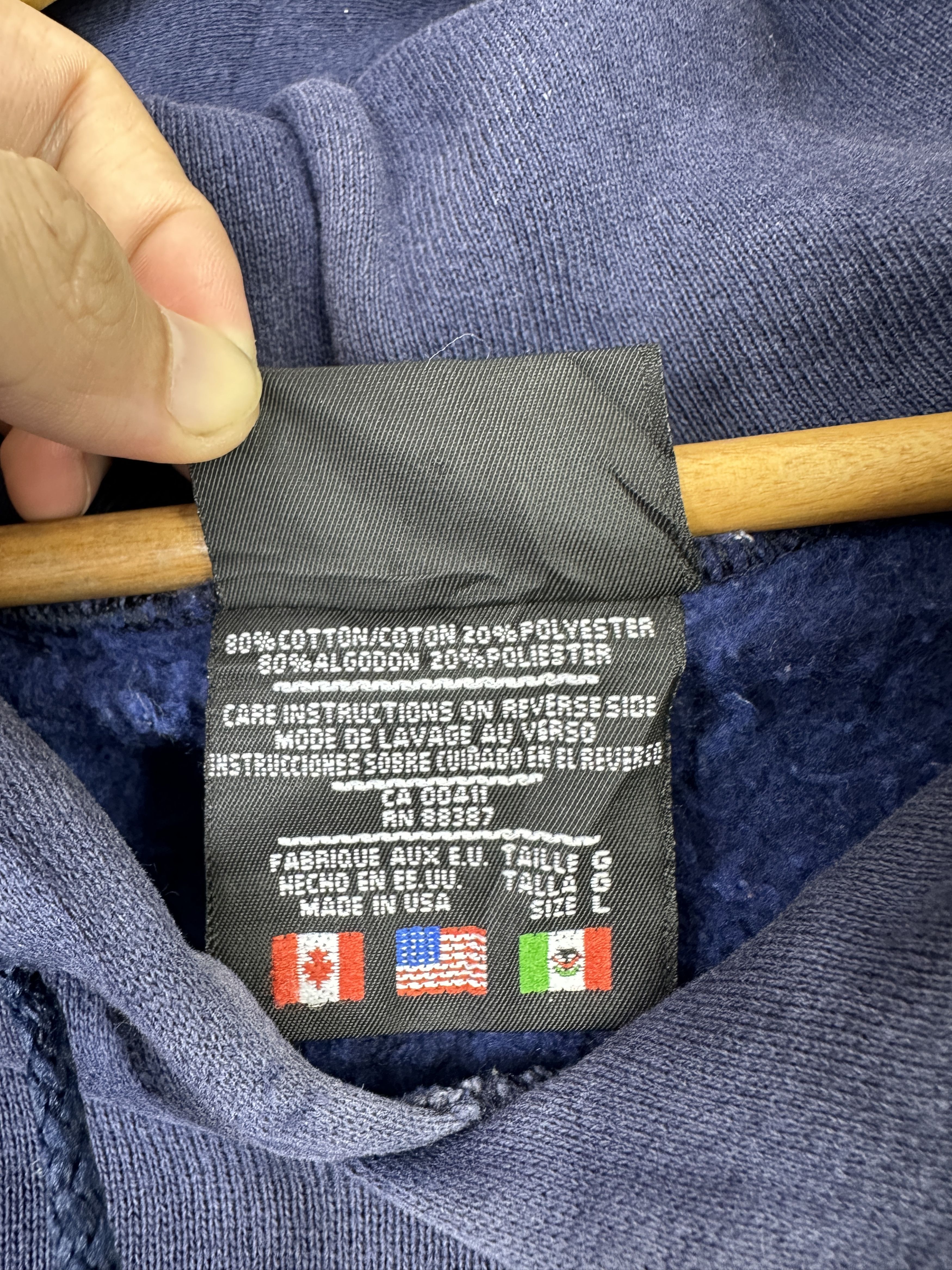 Adidas Vintage 90s Adidas Made in USA Center Trefoil Hoodie BP002 Size US L / EU 52-54 / 3 - 6 Thumbnail