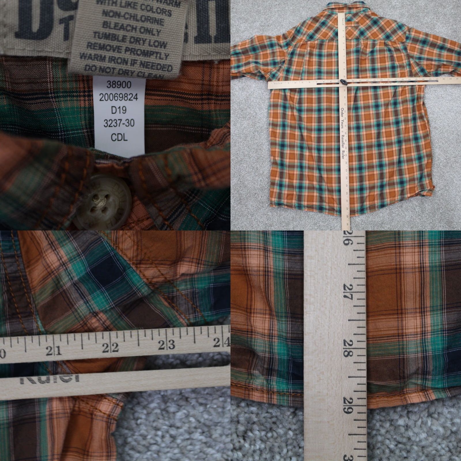Vintage Duluth Shirt Mens Medium Brown/Green Plaid Cotton Button-Up Long Sleeve Casual Relaxed Fit Size US M / EU 48-50 / 2 - 8 Thumbnail