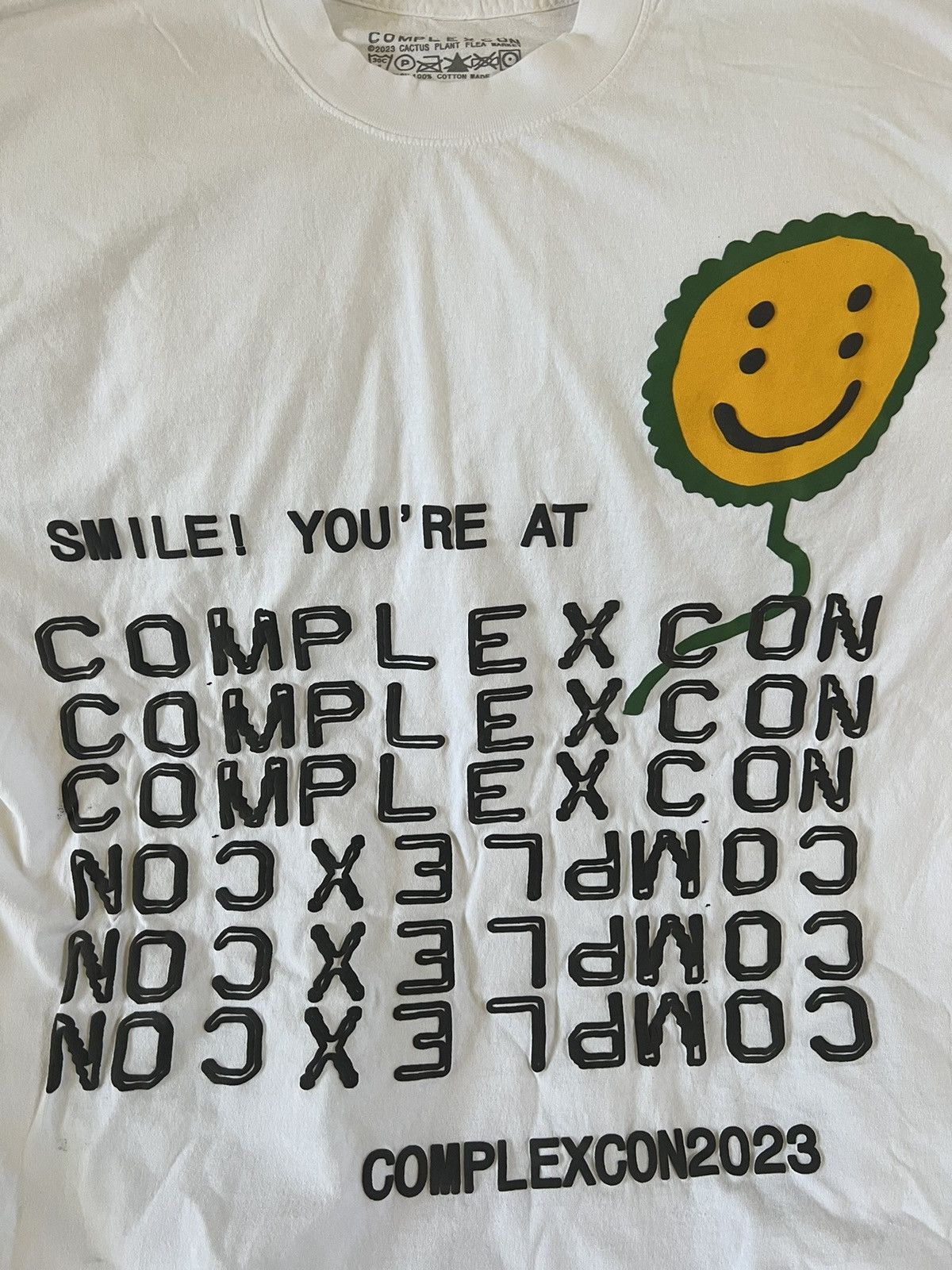 image of Cactus Plant Flea Market Complexcon Tee in White, Men's (Size XL)