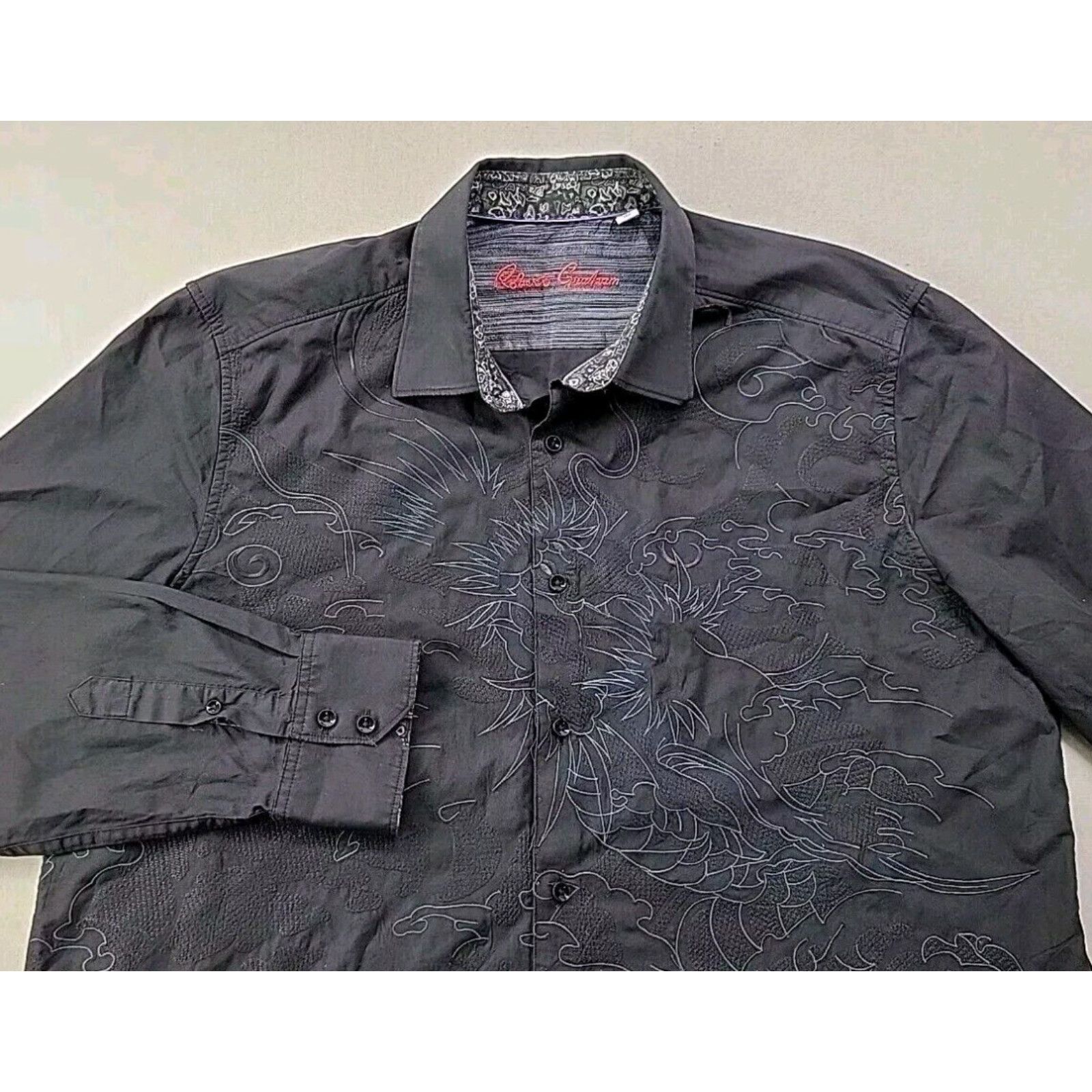 Robert Graham Embroidered hot Long Sleeve Shirt XL classic fit Gently worn