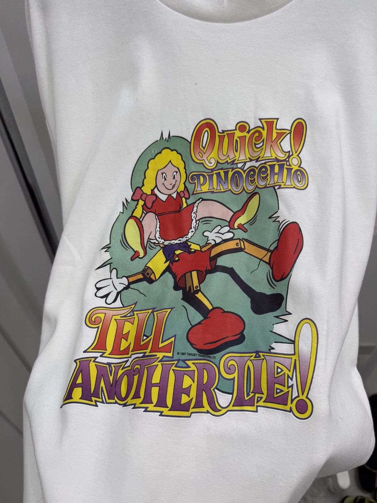 Vintage Pinocchio Fan T Shirt 90s Very Rare Size US XL / EU 56 / 4 - 2 Thumbnail