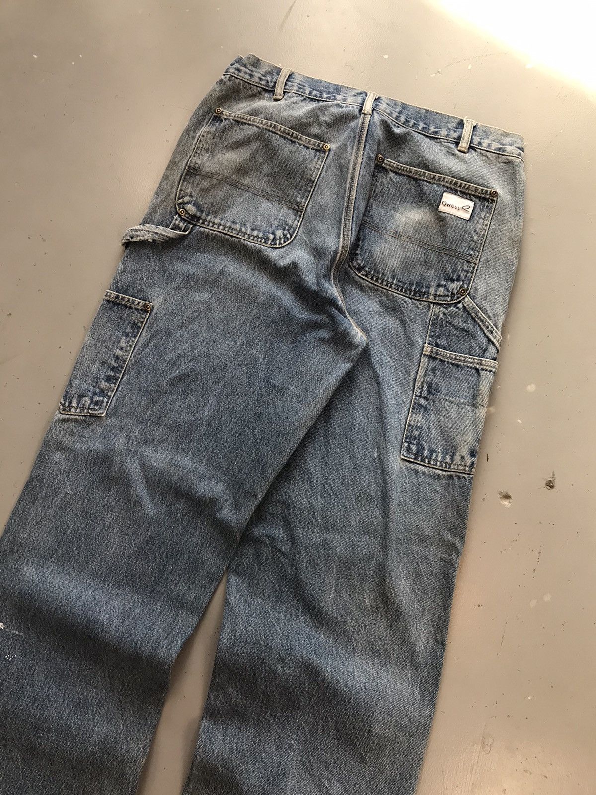 Carhartt × Dickies × Vintage Vintage qwest o double knee distressed denim Size US 36 / EU 52 - 12 Thumbnail