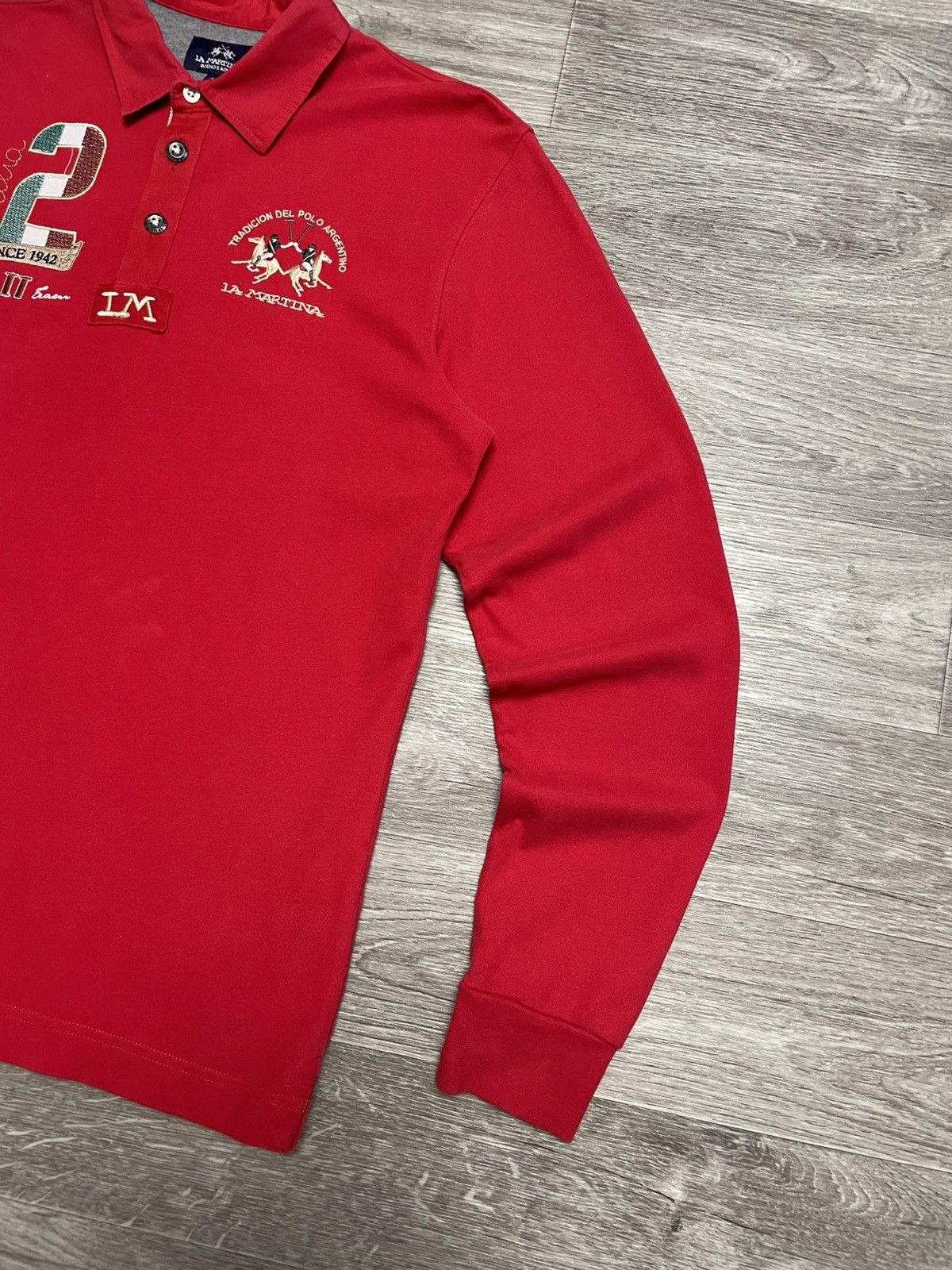 La Martina Vintage La Martina Italia Rugby Long Sleeve Polo Shirt Size US L / EU 52-54 / 3 - 6 Thumbnail