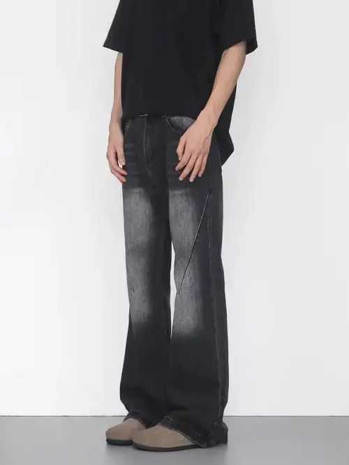 Jean Washed street Y2K baggy micro flare jeans Size US 34 / EU 50 - 3 Thumbnail