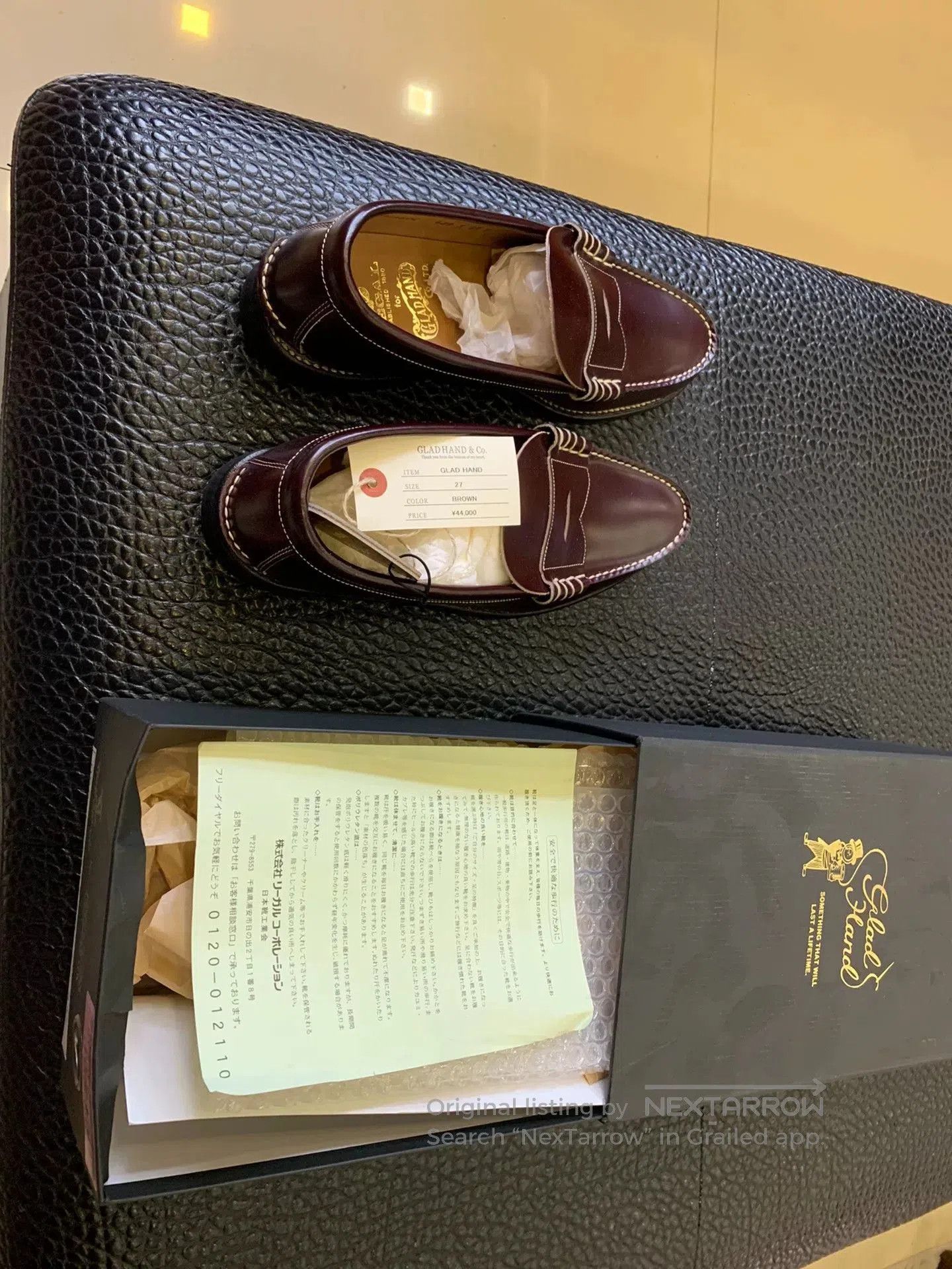 REGAL glad hand regal leather loafers in maroon. Size US 10 / EU 43 - 8 Thumbnail