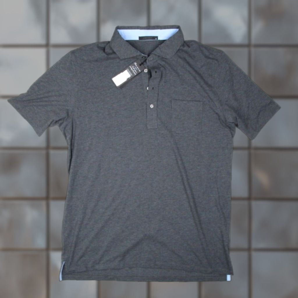Vintage Greyson Mens Extra Large Gray Short Sleeve Spirit Polo Shirt Quick Dry Pima Cotton Blend Golf Tennis Size US XL / EU 56 / 4 - 1 Thumbnail