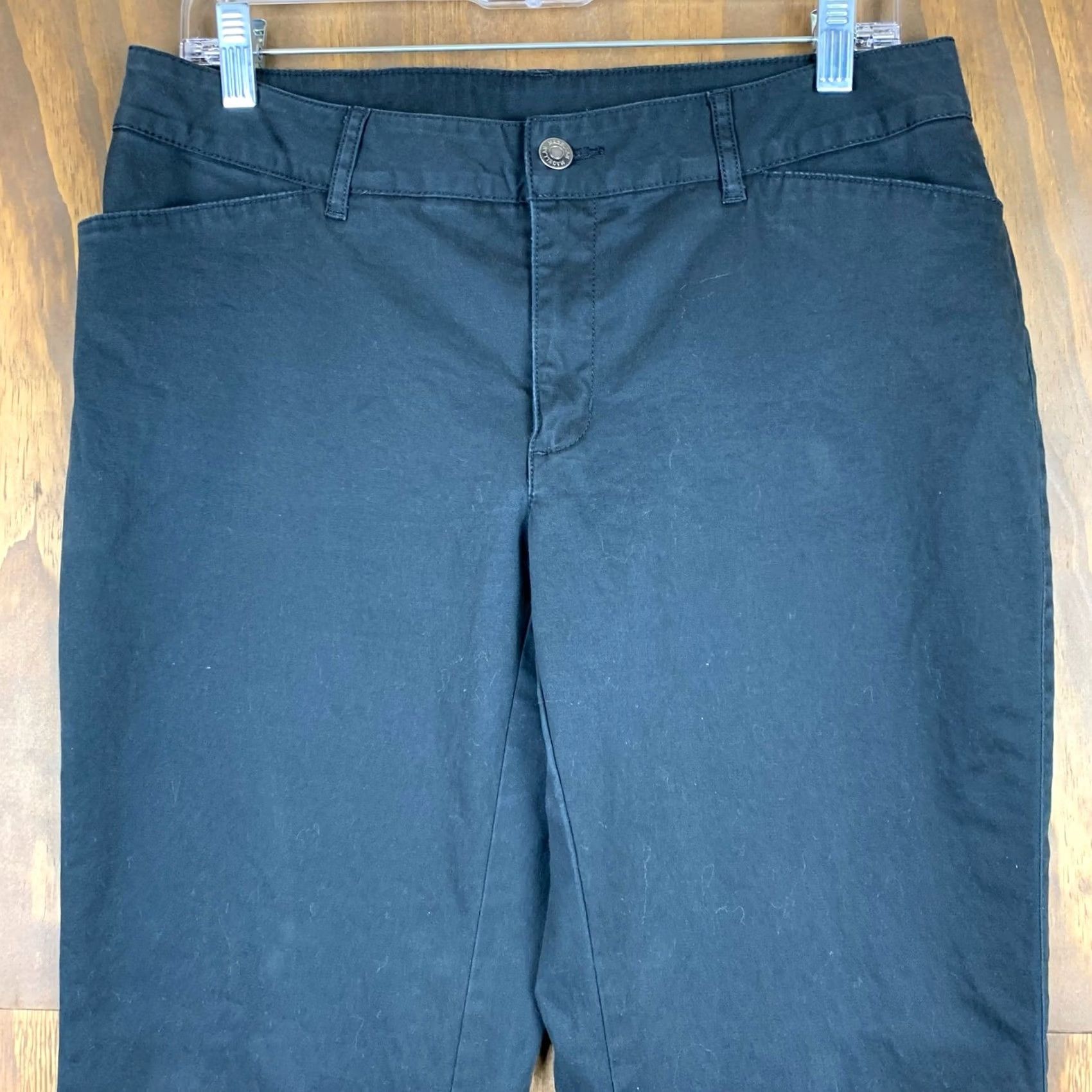 Vintage Magellan Outdoors Pants Womens 10 Black Straight Leg Cotton Blend Stretch Size 24" / US 00 / IT 34 - 2 Thumbnail