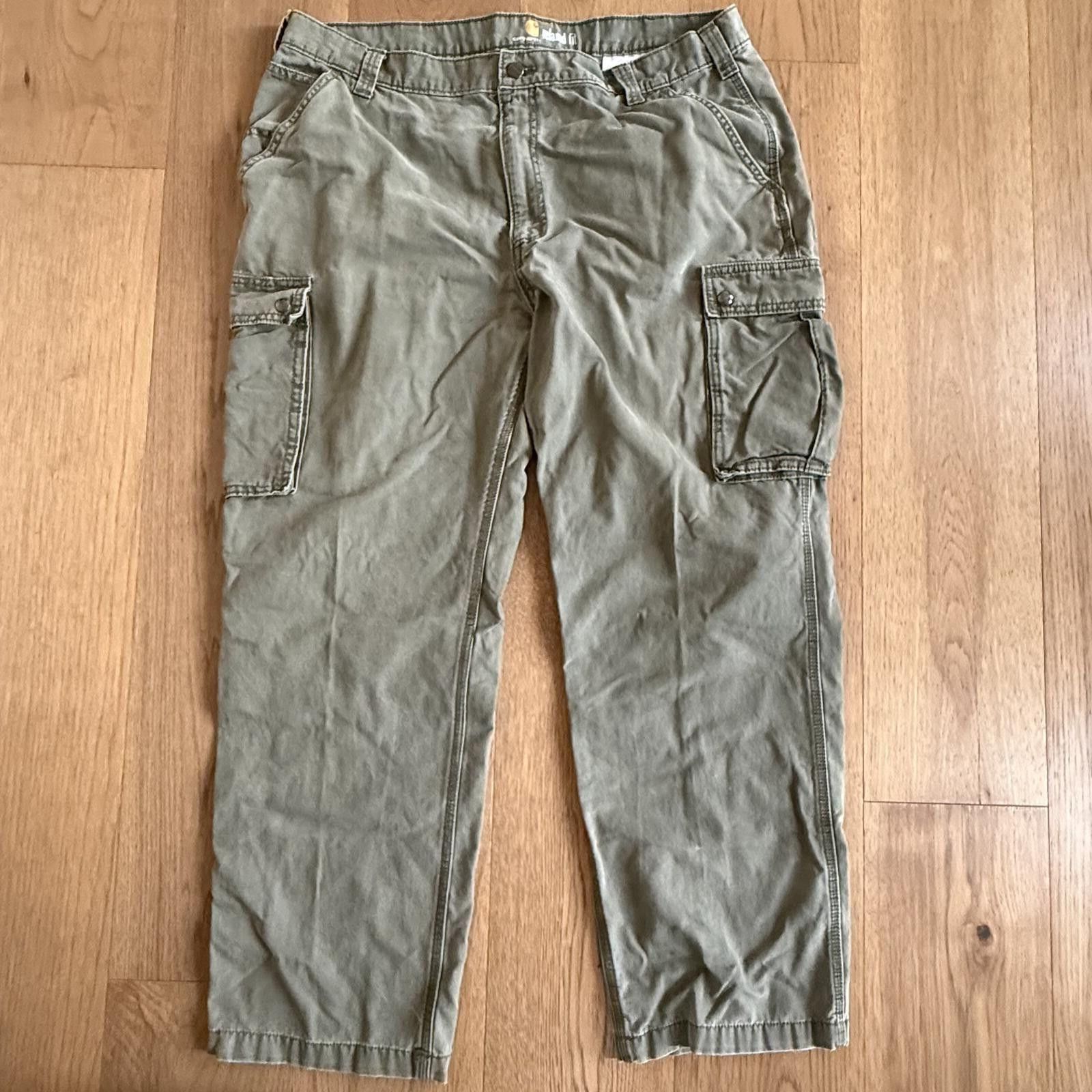 Carhartt VTG Carhartt Olive Green Cargo Pants 38-40 Size US 40 / EU 56 - 2 Thumbnail