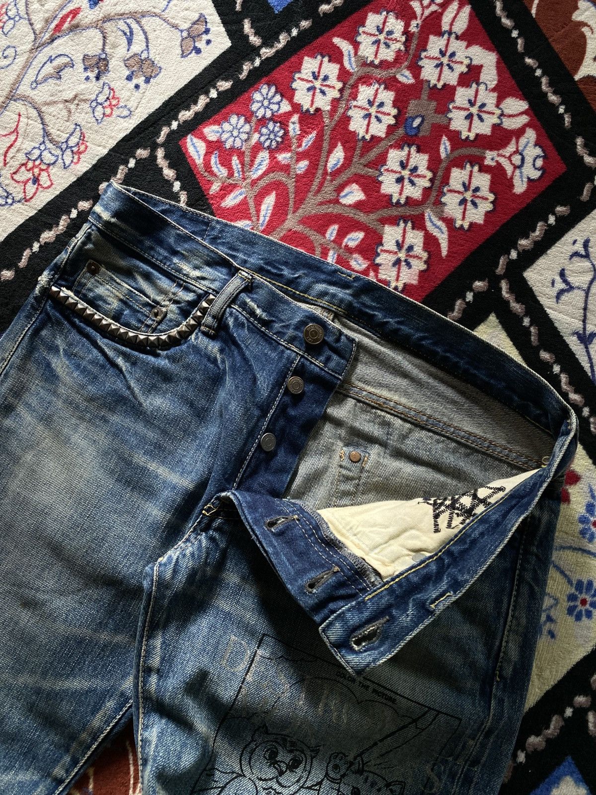 Hysteric Glamour Hysteric Glamour Destroy All Monsters Selvedge Distressed Size US 32 / EU 48 - 10 Thumbnail