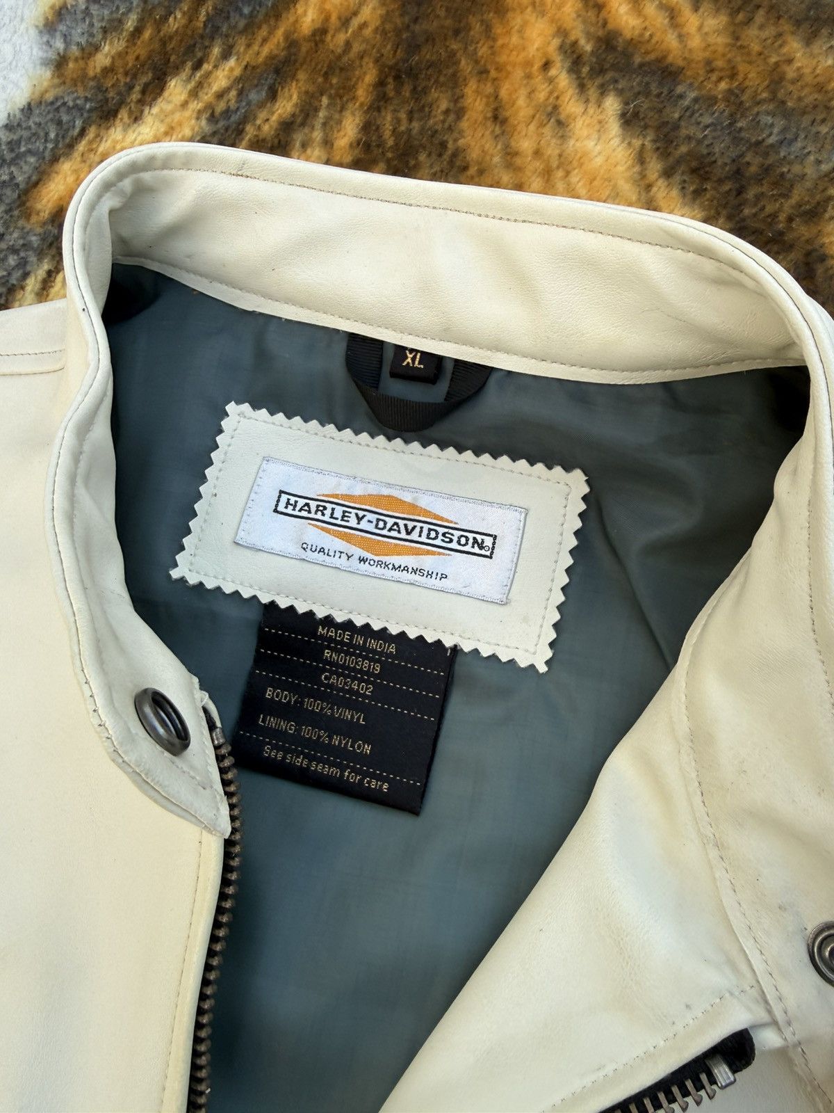 Harley Davidson Harley-Davidson Women’s 1970s Style Vinyl Jacket Size XL / US 12-14 / IT 48-50 - 3 Thumbnail