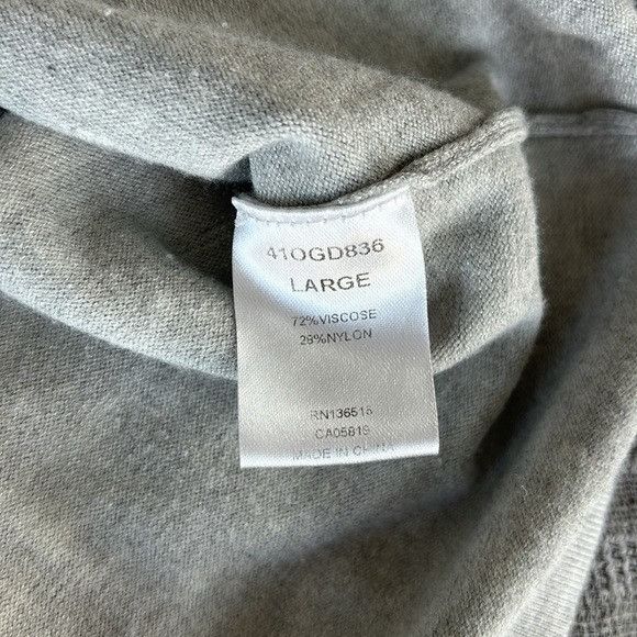 Anthropologie One Grey Day Jackie Poplin Sleeve Sweater Grey/White L Size L / US 10 / IT 46 - 6 Thumbnail