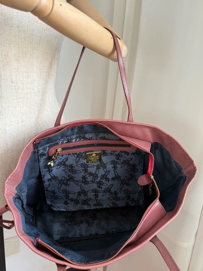 Vivienne Westwood Vivienne Westwood Rubber red lychee pattern Saturn tote ba Size ONE SIZE - 5 Thumbnail