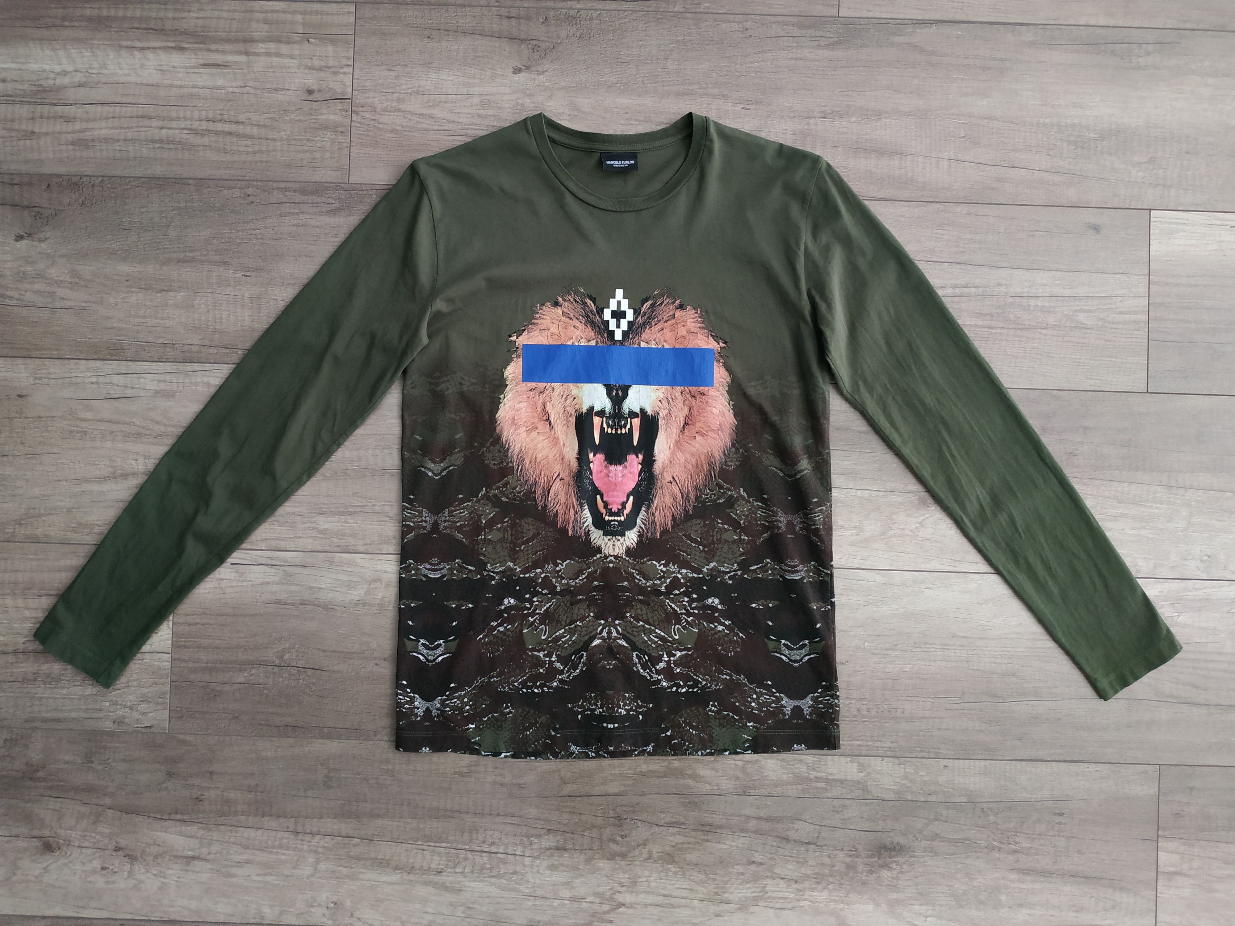 Marcelo Burlon Marcelo Burlon Men's Lion Print T-shirt Longsleeve, s. XS Size US XS / EU 42 / 0 - 2 Thumbnail