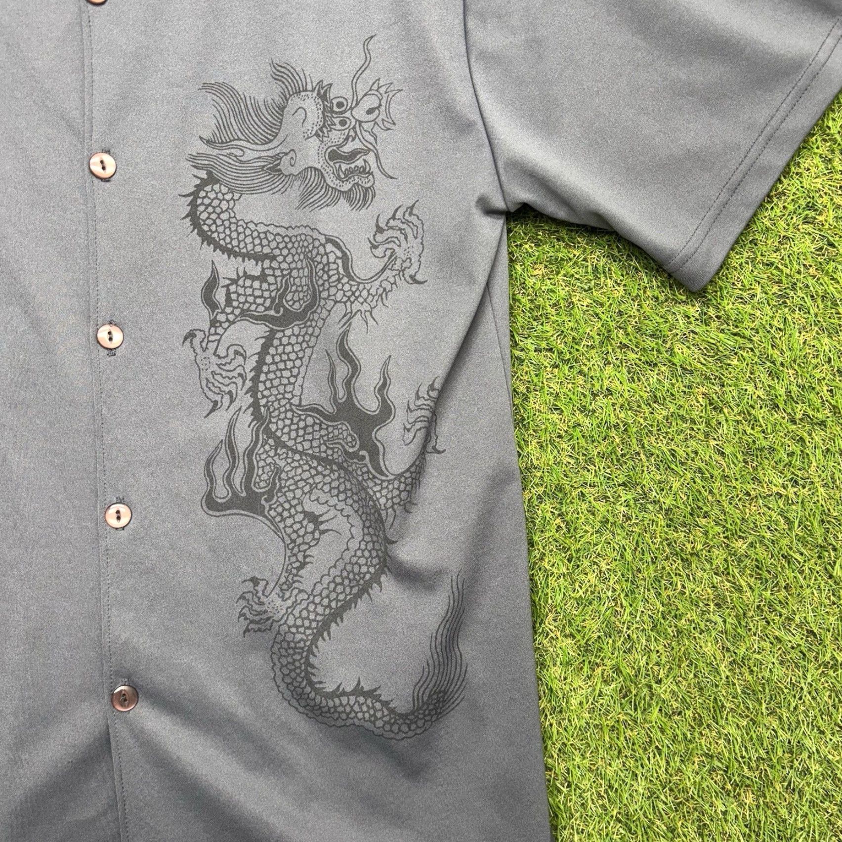 Vintage VINTAGE y2k Dragon Shirt Mens M Button-Up Casual Camp Disco Grunge Rave USA Made Size US M / EU 48-50 / 2 - 3 Thumbnail