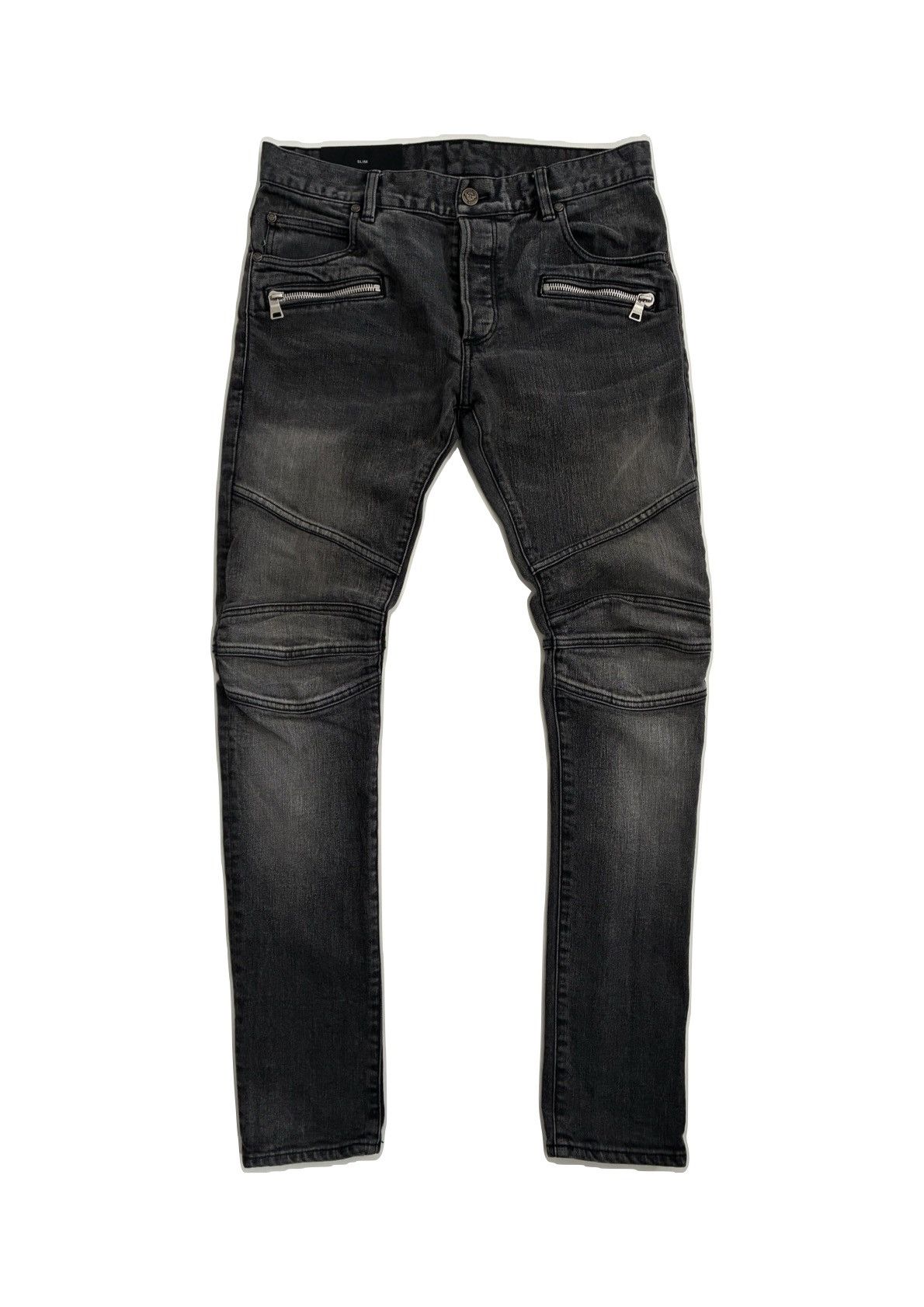 Balmain slim denim biker pants Japan luxury skinny jeans
