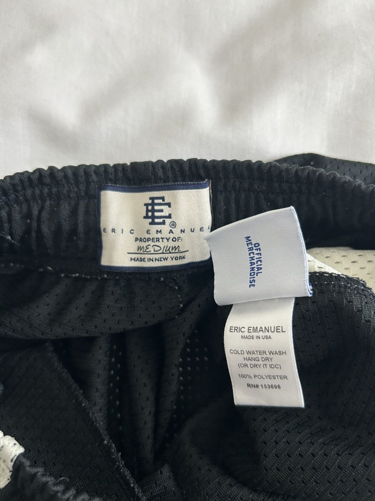 Eric Emanuel Eric Emanuel Basic Shorts EE Black Antique White Medium Size US 31 - 10 Thumbnail