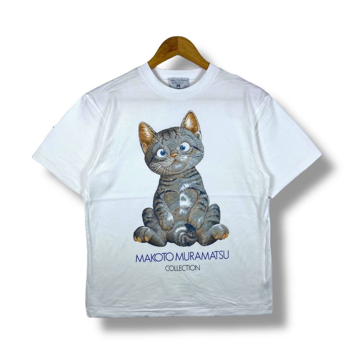 Japanese Brand Vintage 80's MAKOTO MURAMATSU COLLECTION Cat Illustration Size US M / EU 48-50 / 2 - 1 Thumbnail