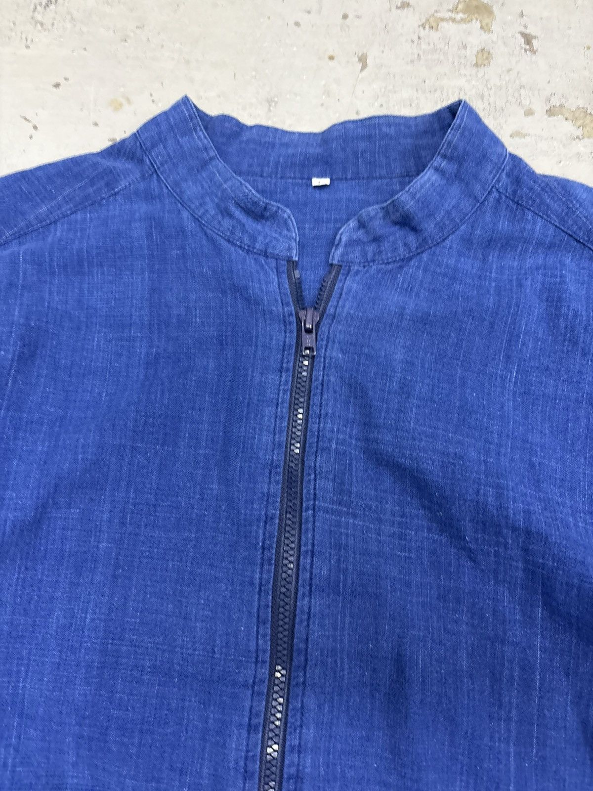 Japanese Brand Vintage Zipped Japanese denim linen jackets Size US M / EU 48-50 / 2 - 8 Thumbnail