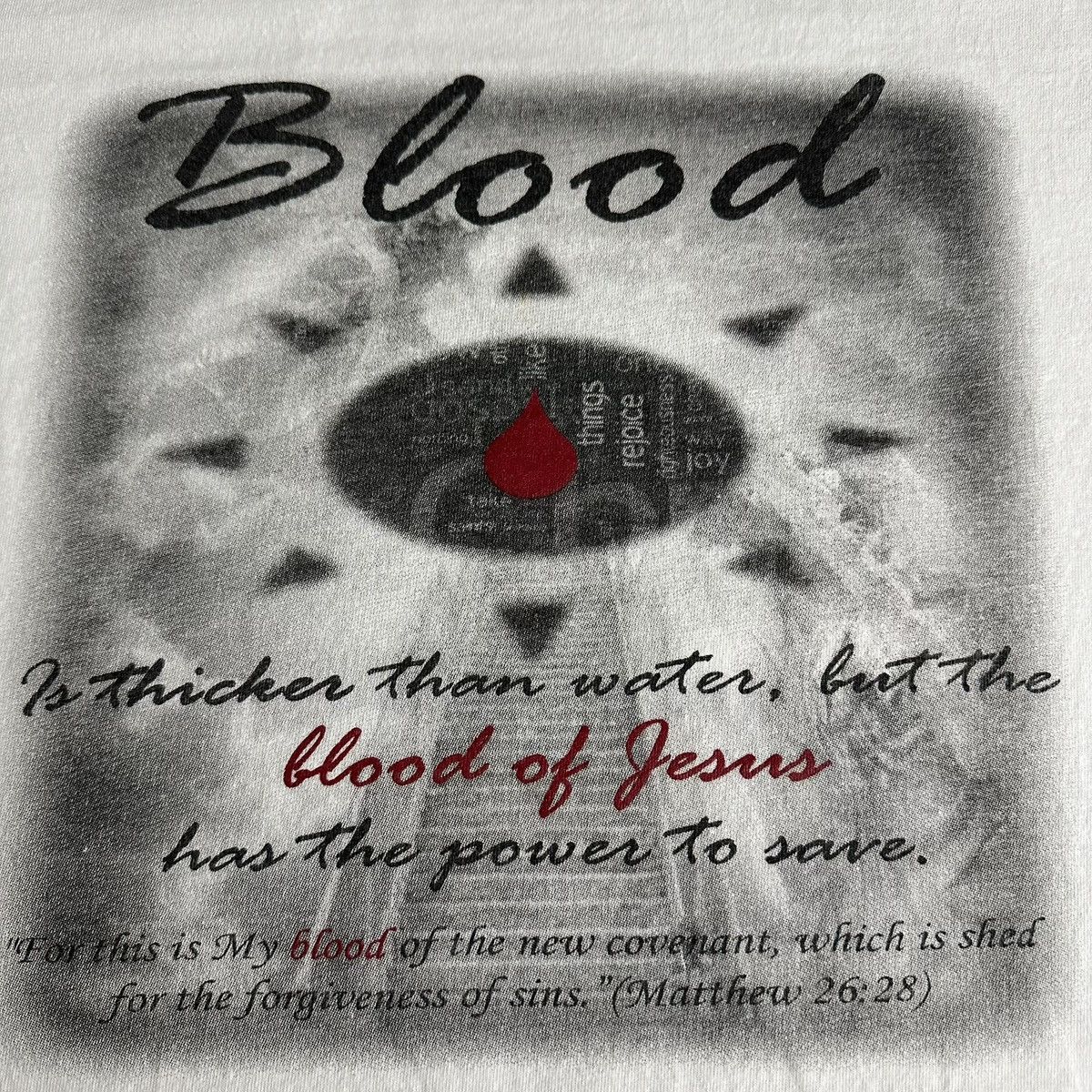 Other Vintage Blood Of Jesus Christ Religious Matthew 26:28 tshirt Size US XL / EU 56 / 4 - 2 Thumbnail