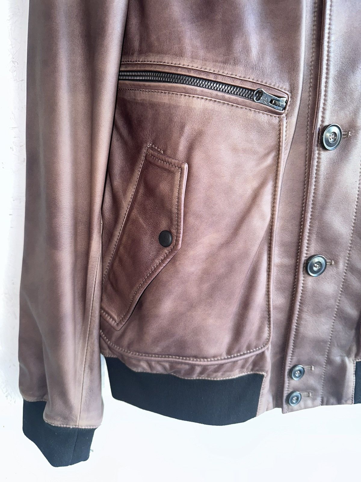 Hogan Hogan Leather Jacket Size US XXL / EU 58 / 5 - 4 Thumbnail