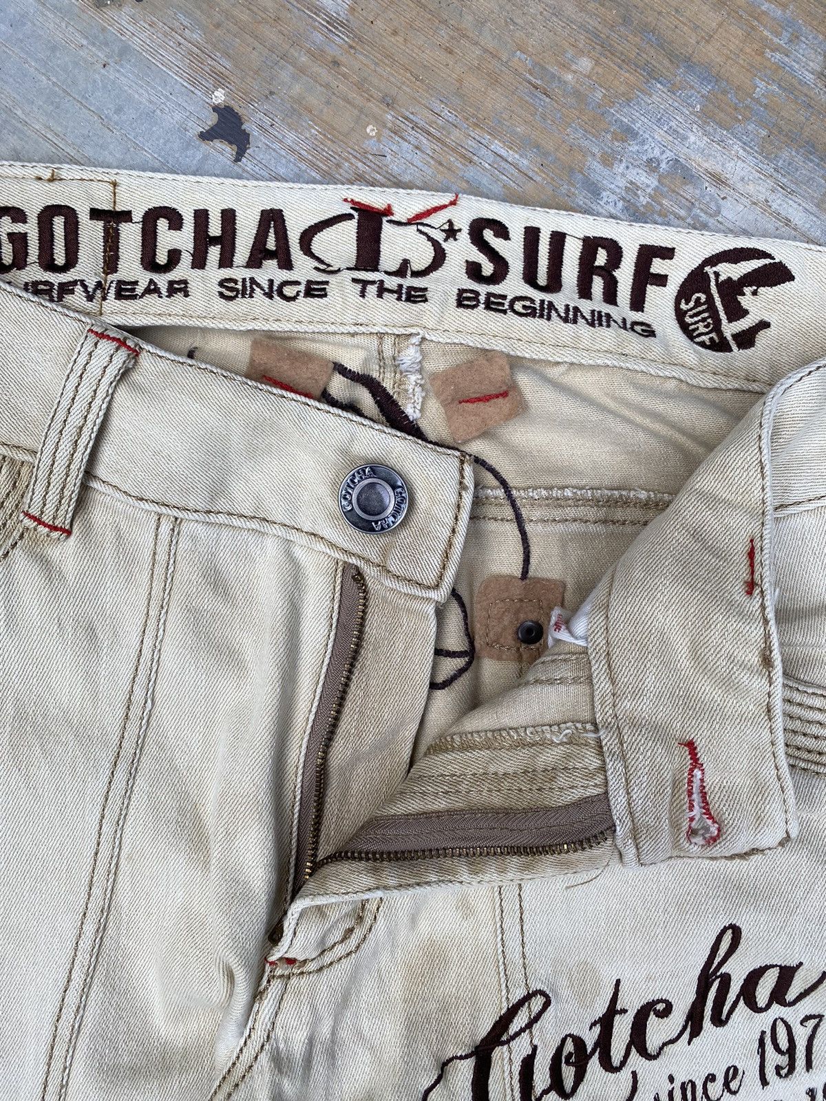 Gotcha Vintage Gotcha Surfwear Spellout Woven Crago Pant Size US 33 - 6 Thumbnail