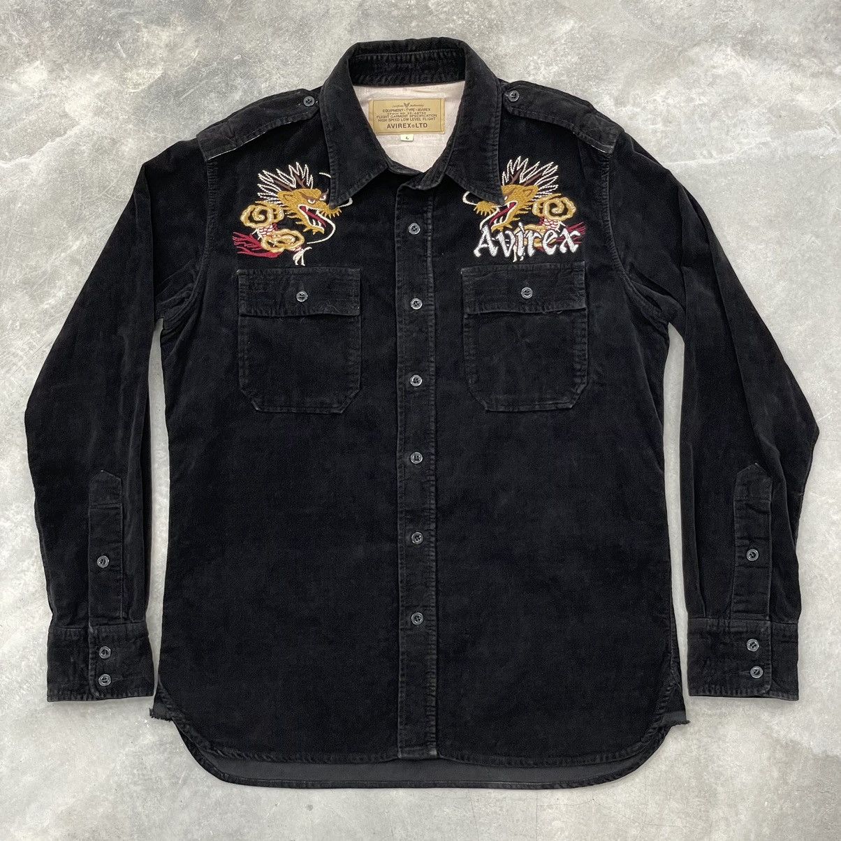 Avirex Avirex Sukajan Corduroy Button Jacket Rare Dragon Phoenix Size US L / EU 52-54 / 3 - 4 Thumbnail