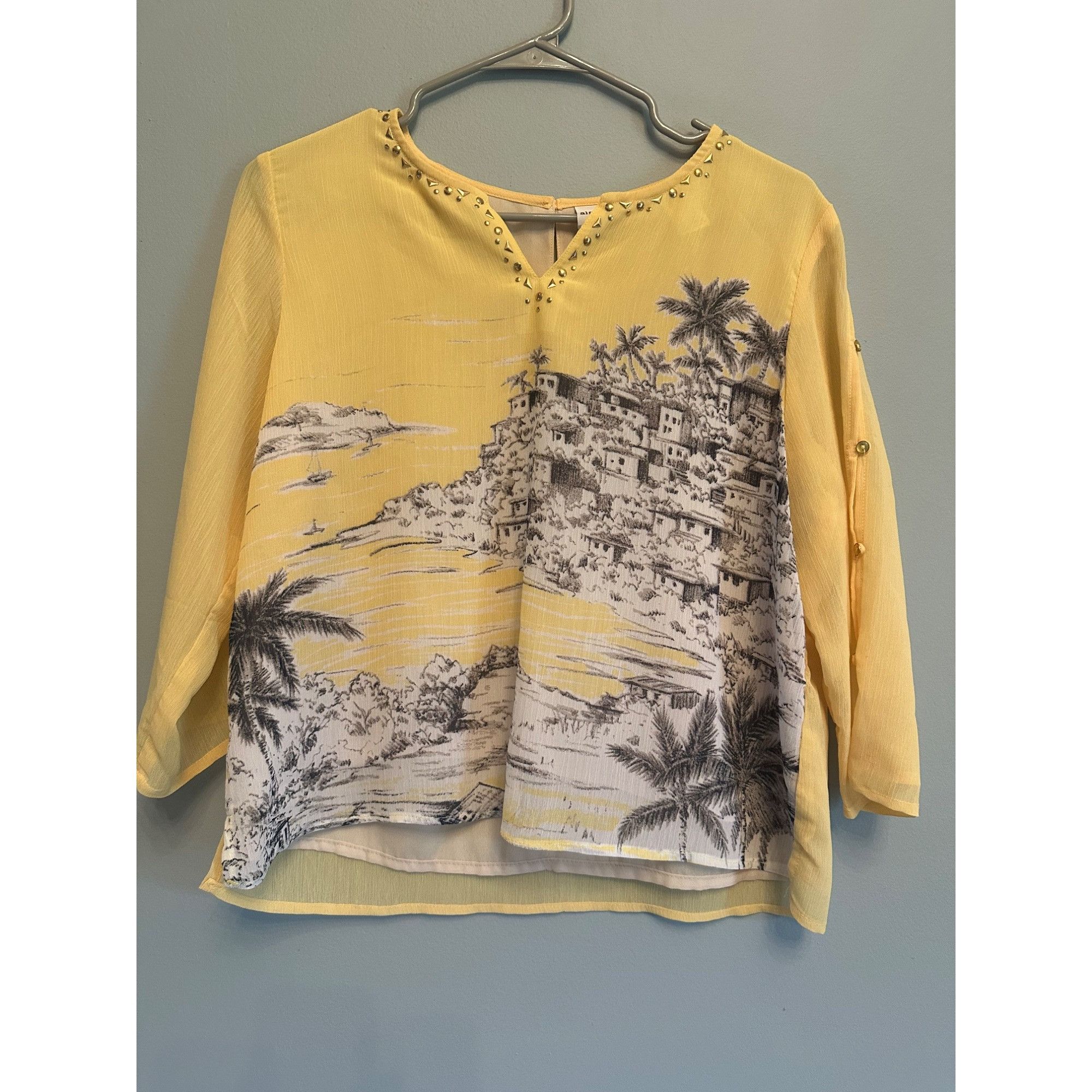 Other Alfred Dunner Seas The Day Scenic Yellow Size 8P Size S / US 4 / IT 40 - 1 Thumbnail