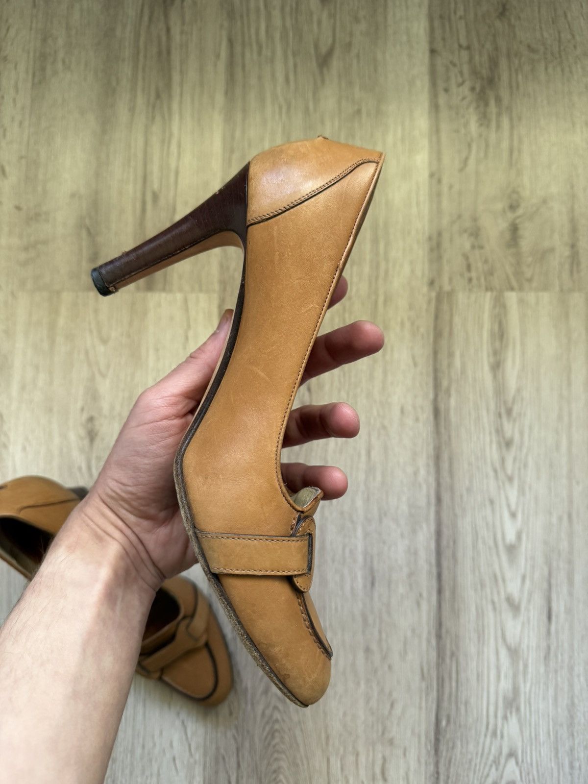 Ralph Lauren Purple Label Ralph Lauren Collection Italy Leather Loafer Pumps Tan High Size US 9.5 / IT 39.5 - 15 Thumbnail