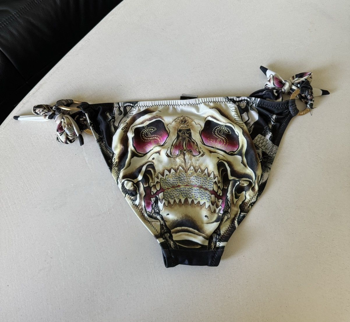 Ed Hardy Y2k Rare Ed Hardy Christian Audigier women’s bikini briefs Size 32" / US 10 / IT 46 - 2 Thumbnail